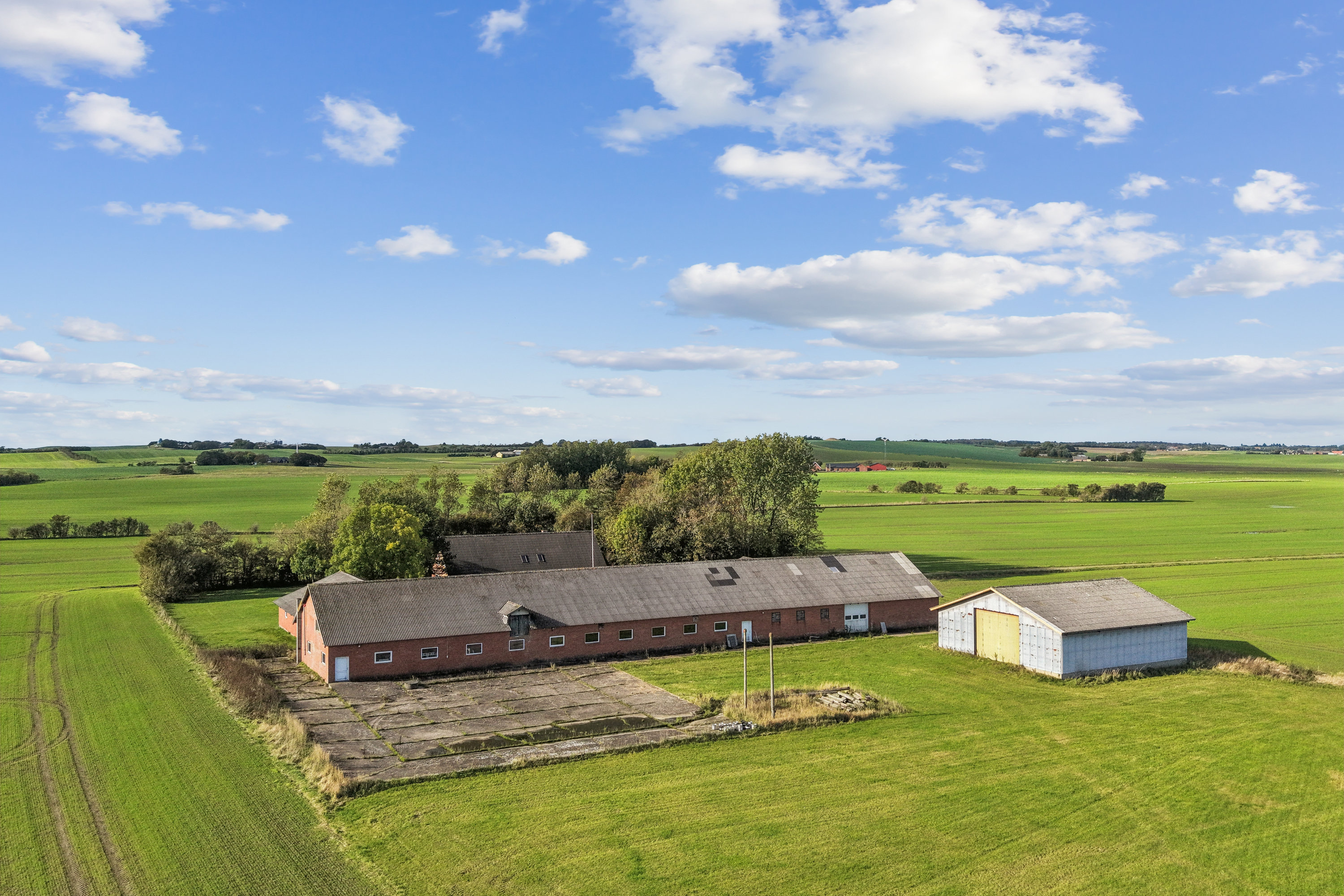 Fremhævet luftfoto billede i fuldskærmstilstand. Billede af Ejerslevvej 20, V Hunderup, 7900 Nykøbing M
