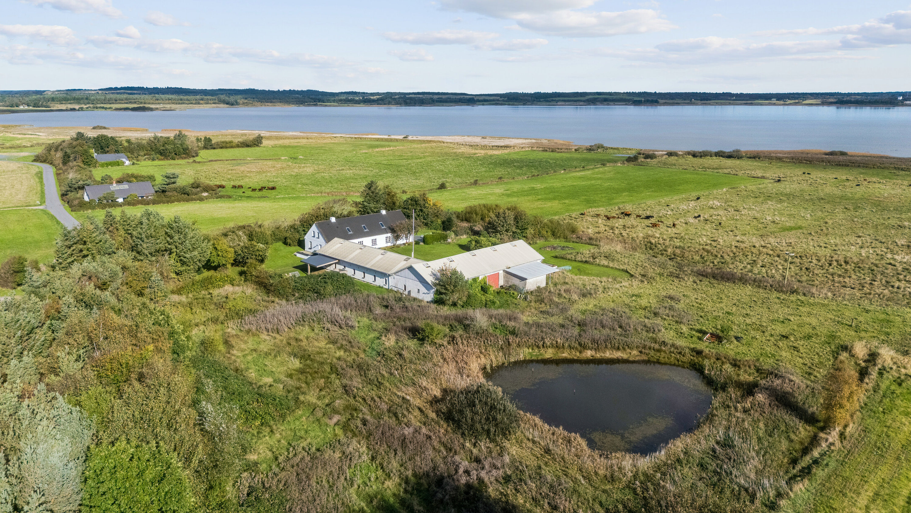 Fremhævet luftfoto billede i fuldskærmstilstand. Billede af Lundvej 14, Lund, 7741 Frøstrup