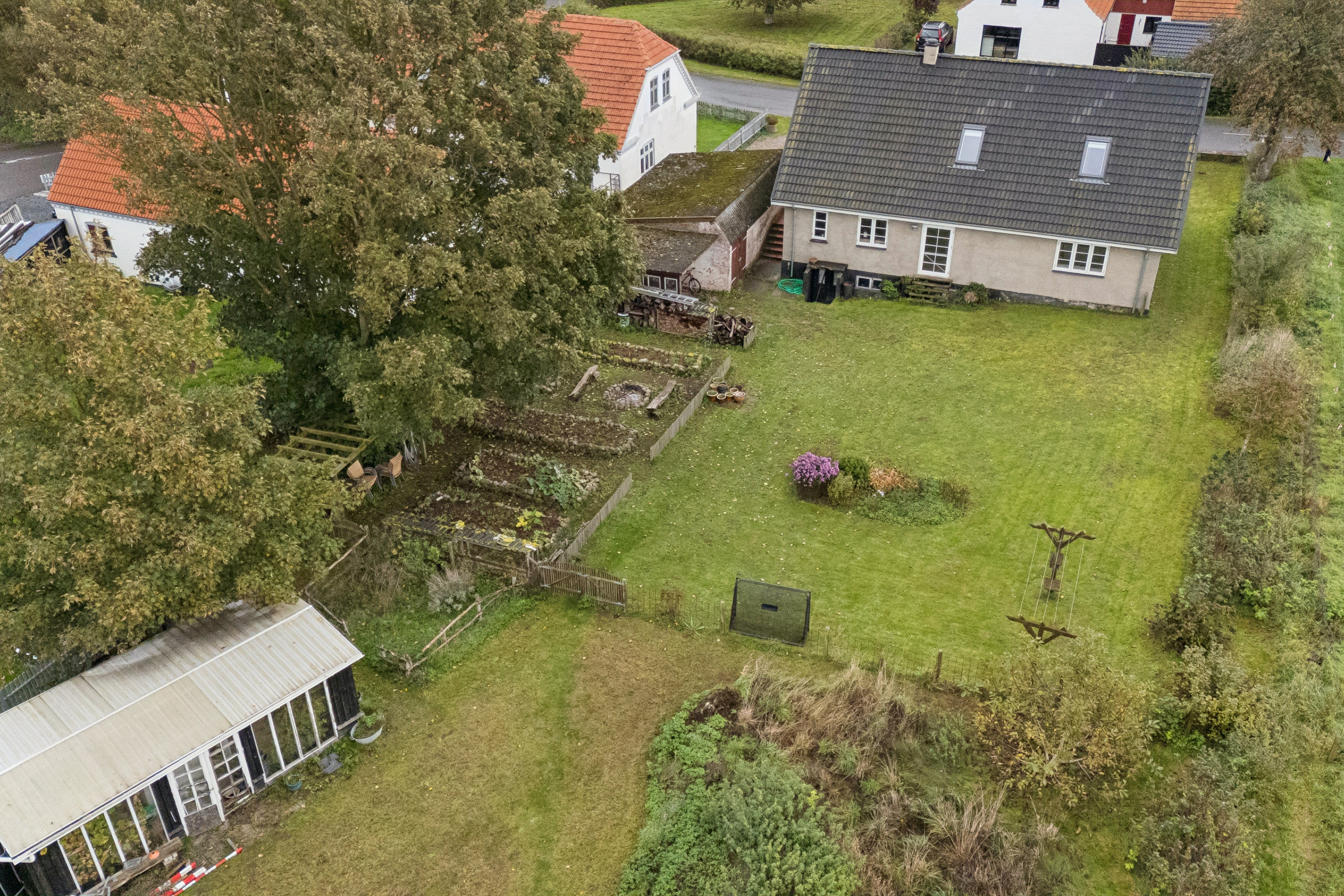 Fremhævet luftfoto billede i fuldskærmstilstand. Billede af Bjergesøvej 51, 4534 Hørve