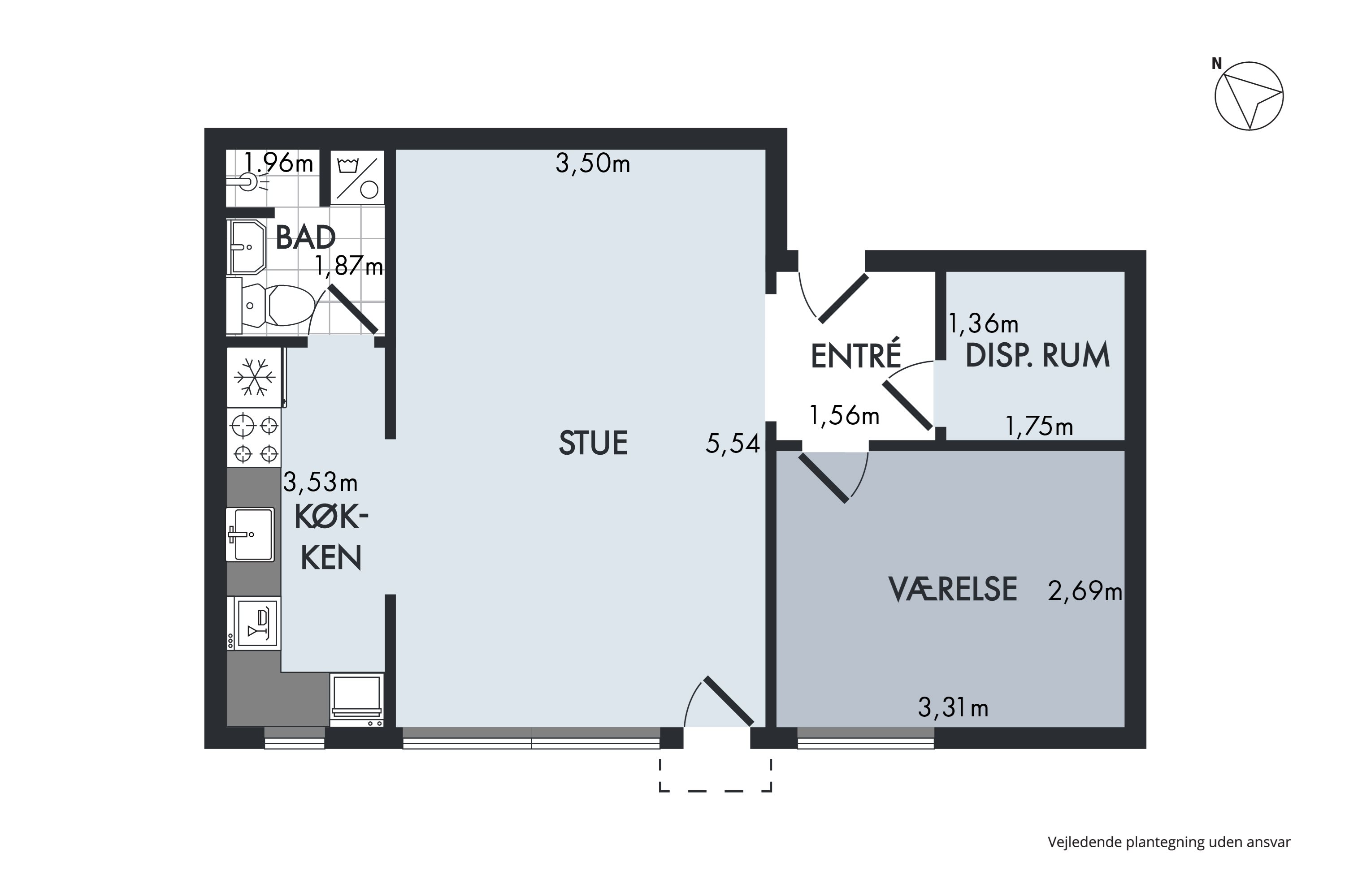 Plantegninger billede af Østervold 36, 2. 1., 8900 Randers C