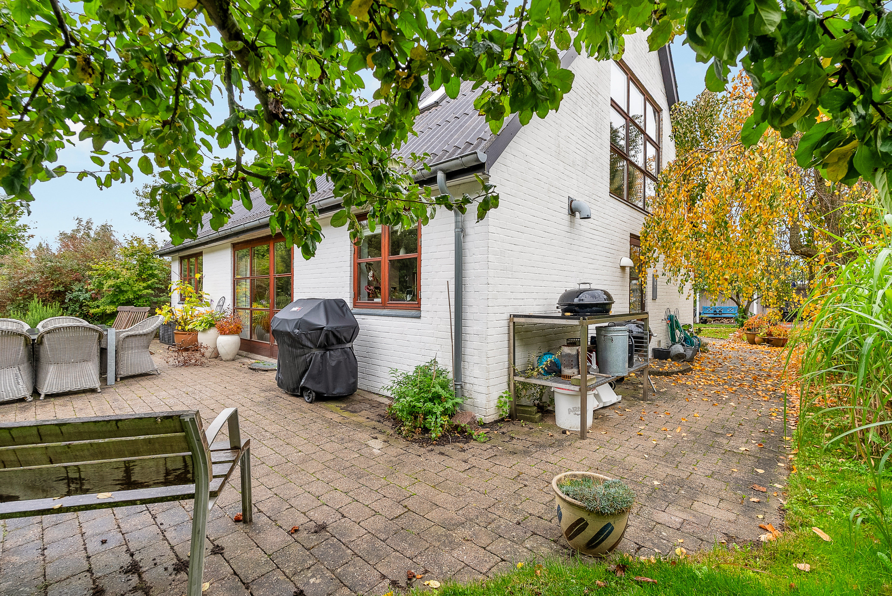 Fremhævet terrasse billede i fuldskærmstilstand. Billede af Kronhjortløkken 157, Korup, 5210 Odense NV