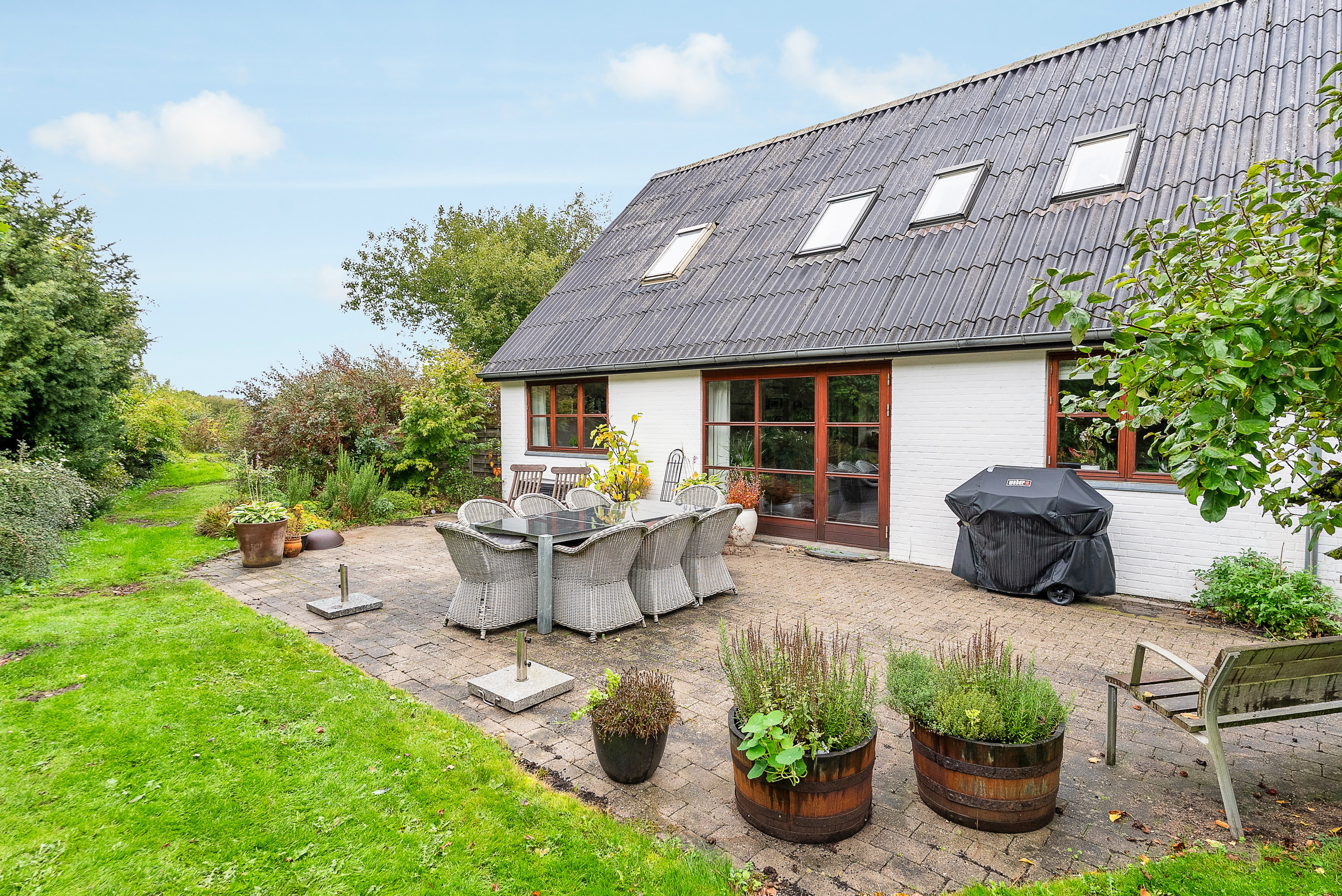 Fremhævet terrasse billede i fuldskærmstilstand. Billede af Kronhjortløkken 157, Korup, 5210 Odense NV
