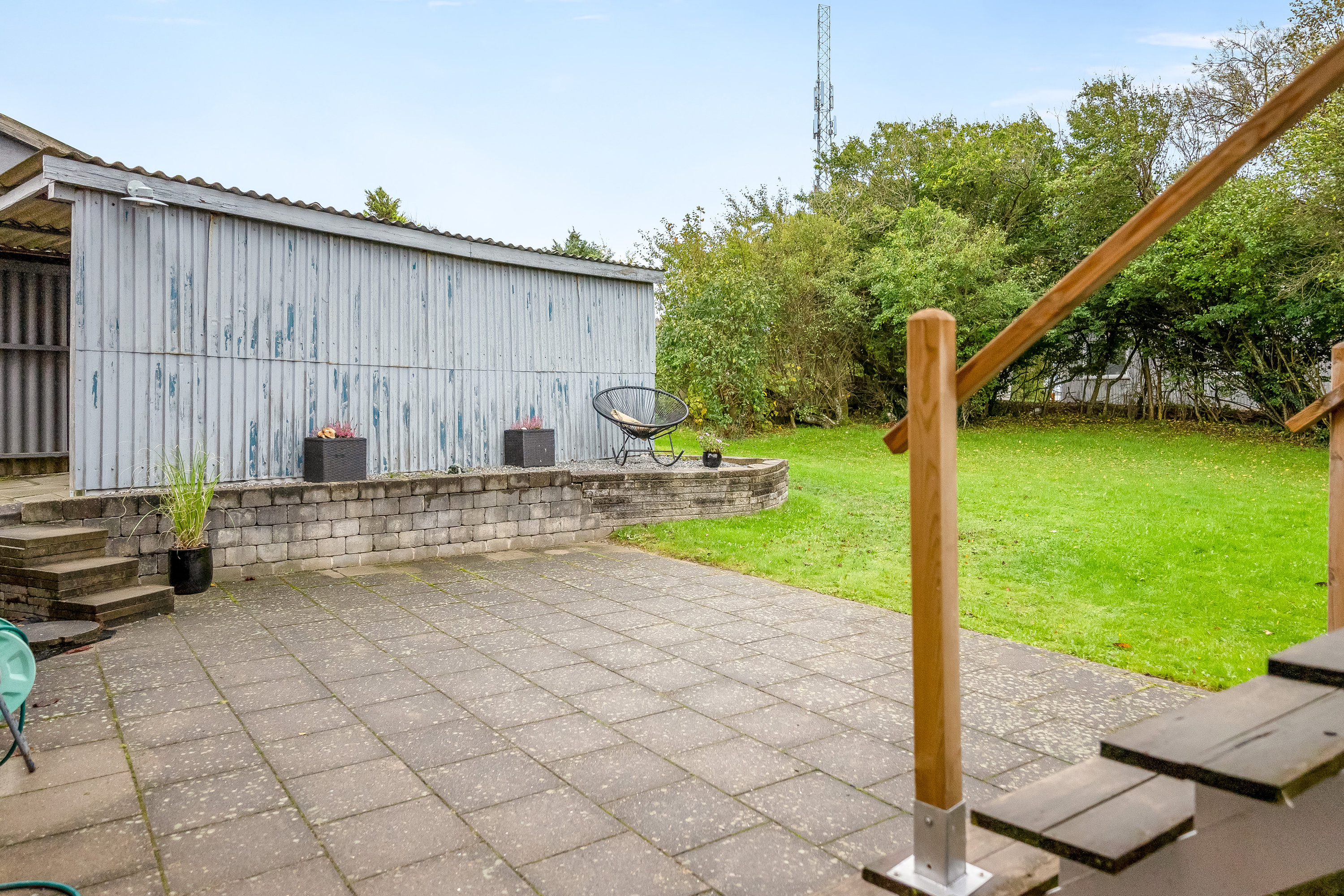 Fremhævet terrasse billede i fuldskærmstilstand. Billede af Fabjergvej 18, Nørlem, 7620 Lemvig