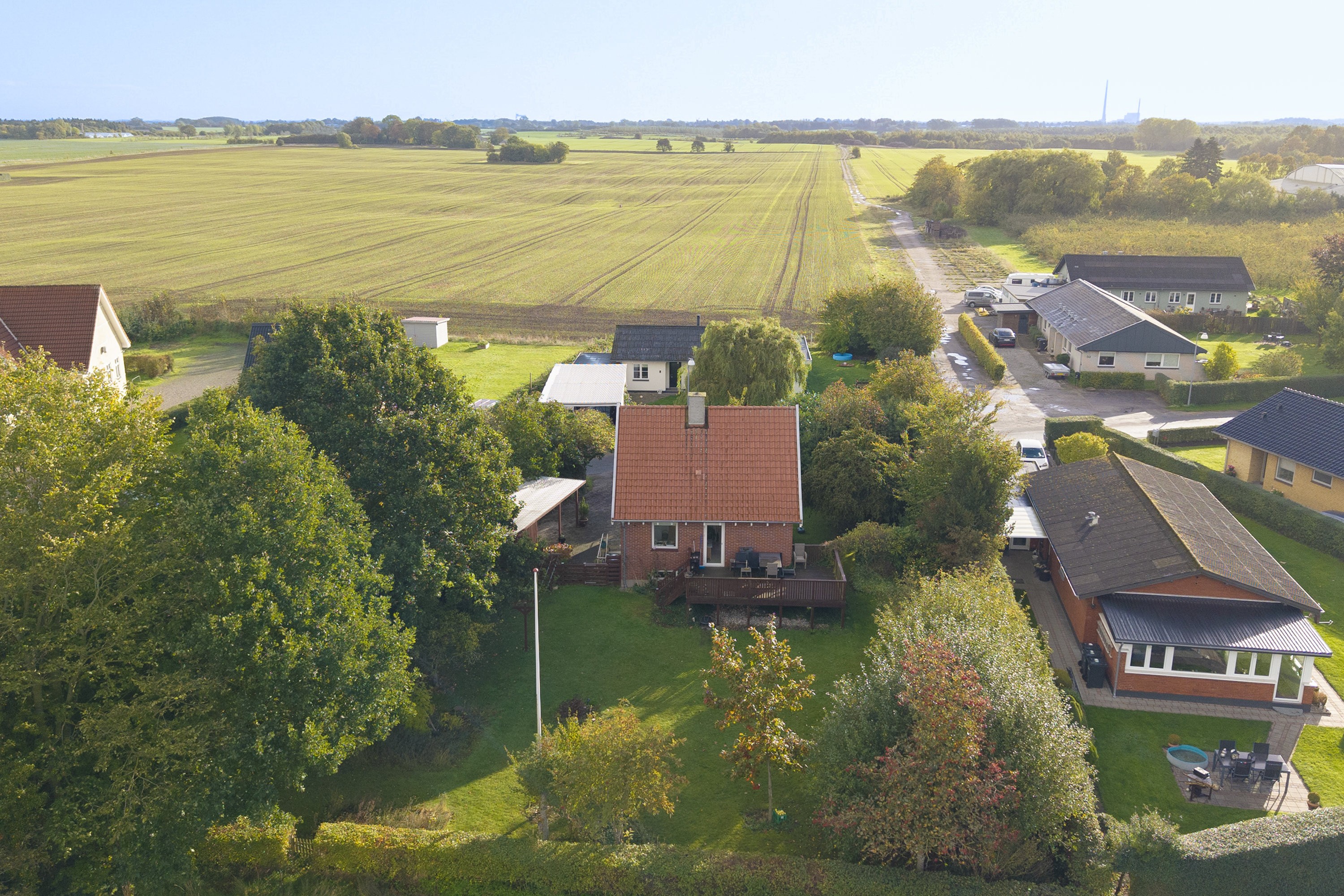 Fremhævet luftfoto billede i fuldskærmstilstand. Billede af Odensegyden 17, Allesø, 5270 Odense N