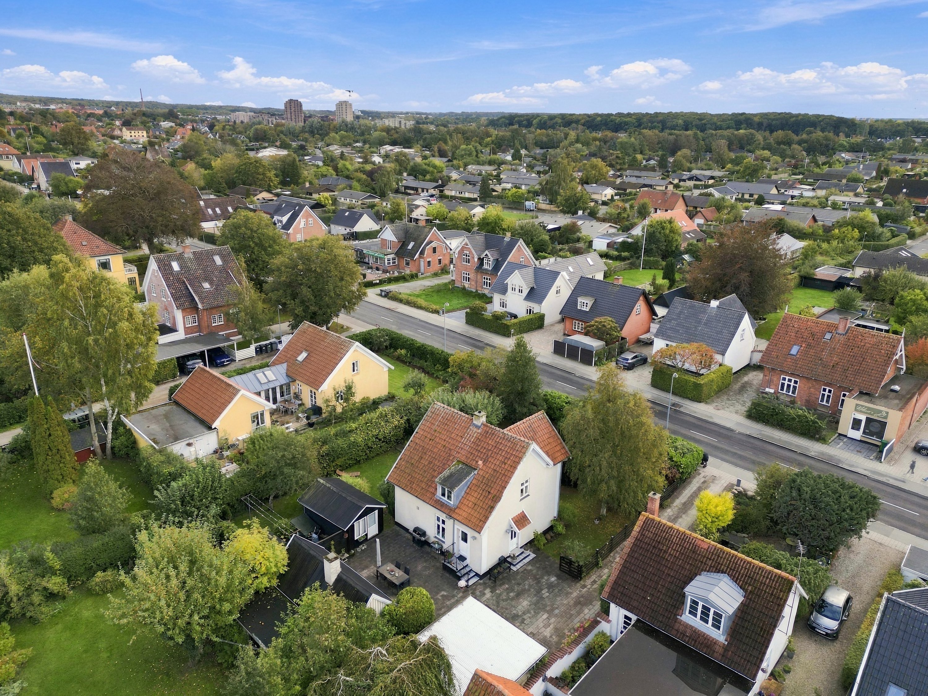 Fremhævet luftfoto billede i fuldskærmstilstand. Billede af Frederiksværksgade 100, 3400 Hillerød