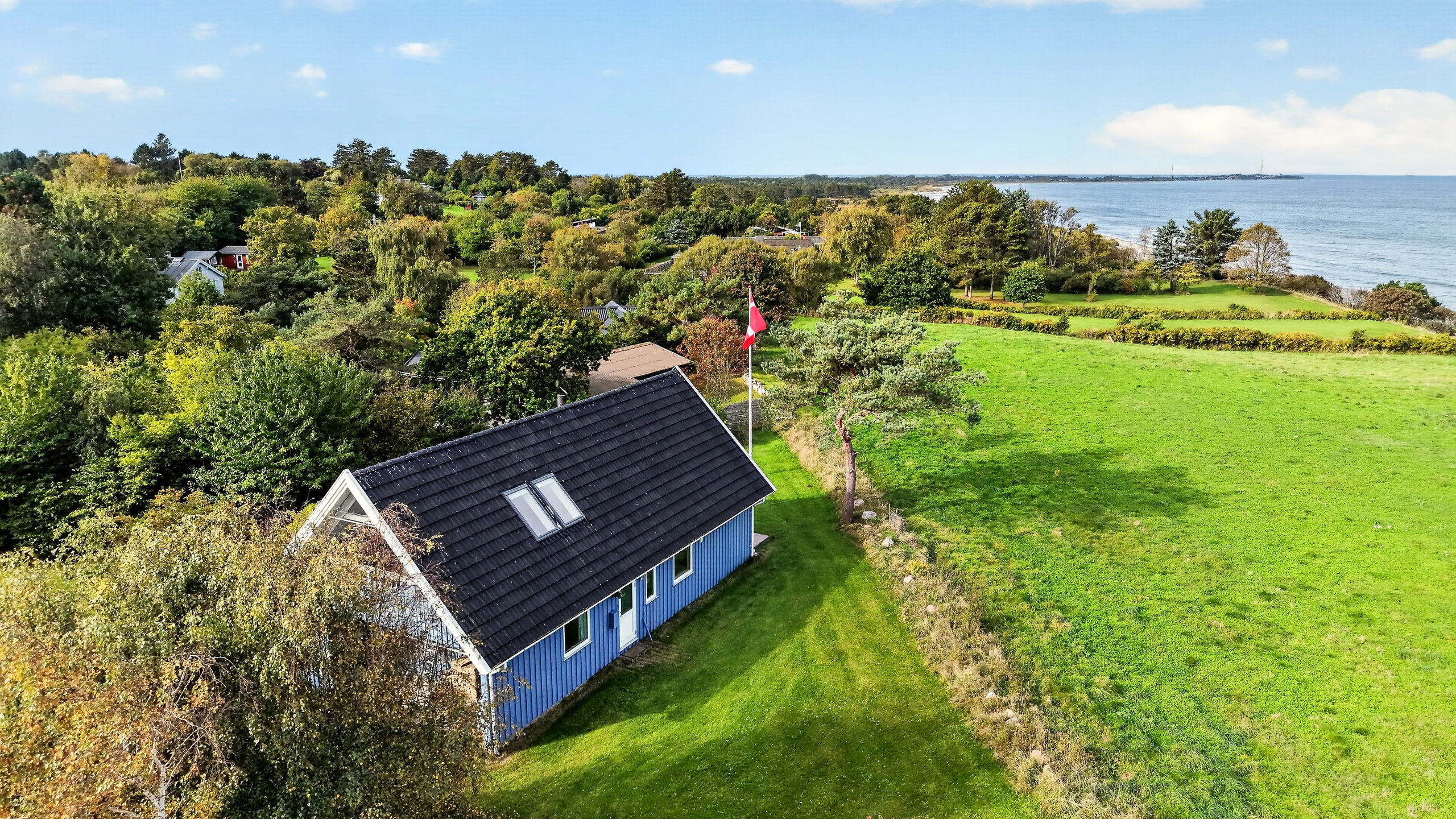 Fremhævet luftfoto billede i fuldskærmstilstand. Billede af Telmanyisvej 25, Yderby Lyng, 4583 Sjællands Odde