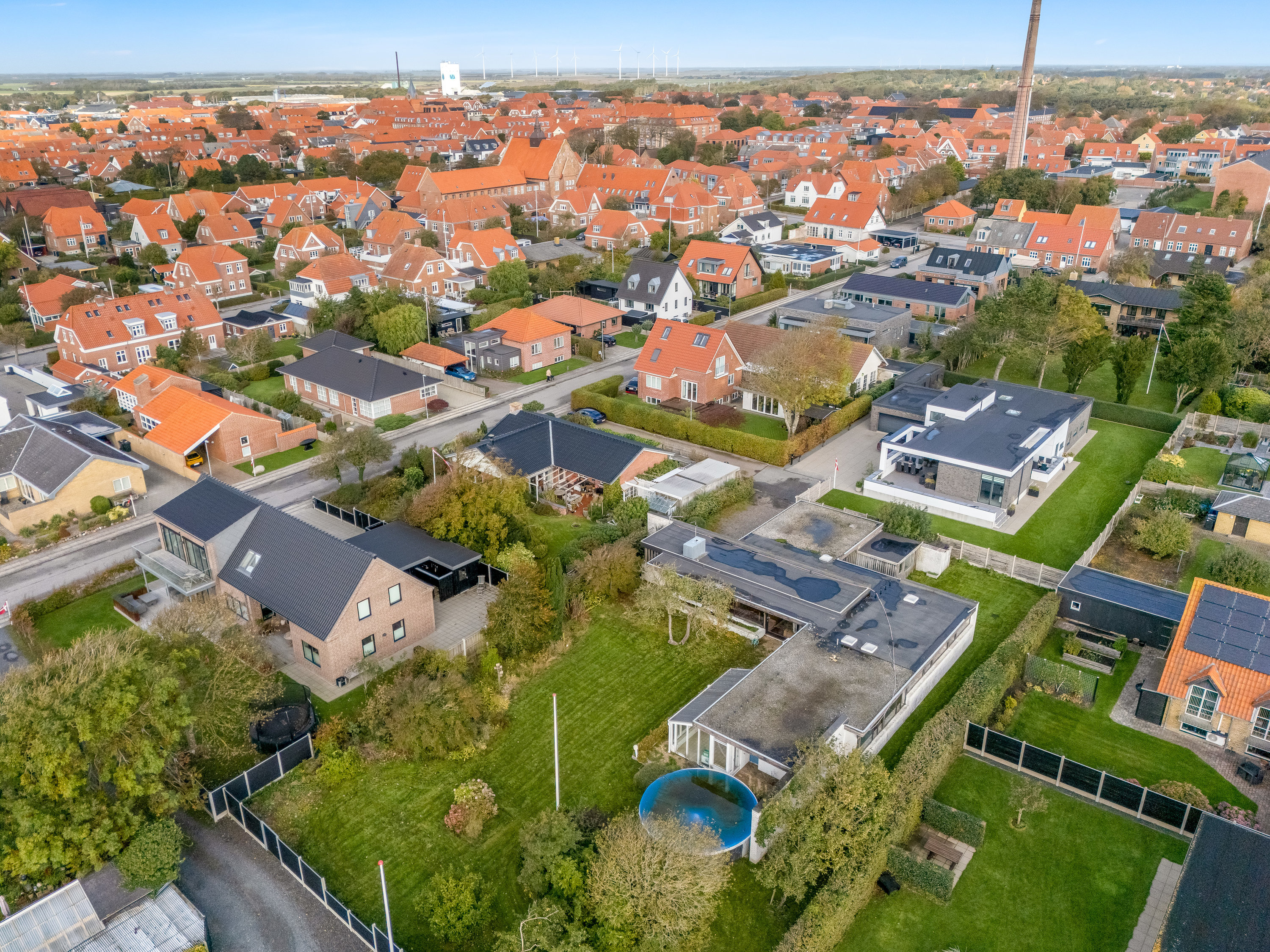 Fremhævet luftfoto billede i fuldskærmstilstand. Billede af Kaj Munks Vej 9B, 6950 Ringkøbing