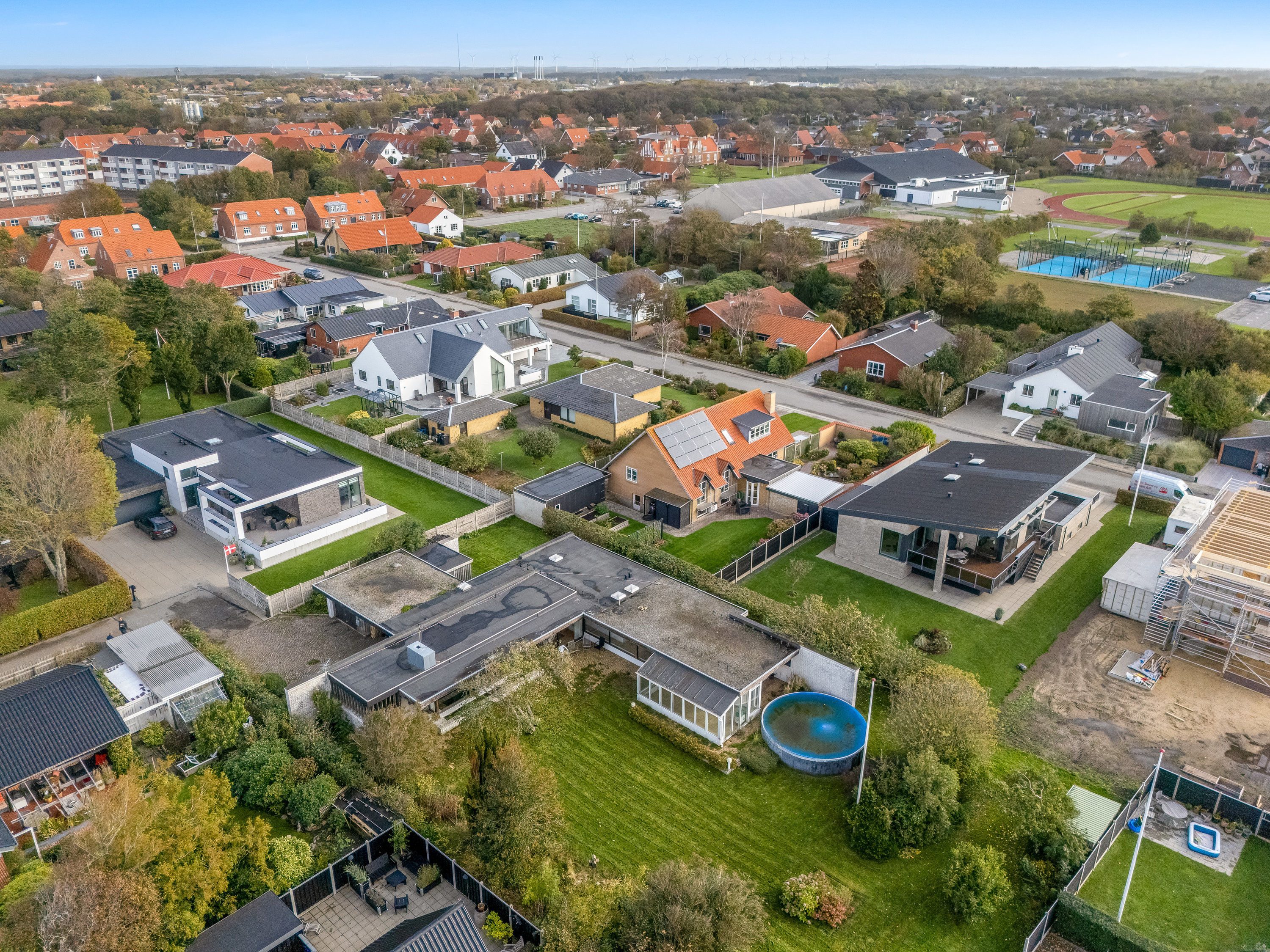 Fremhævet luftfoto billede i fuldskærmstilstand. Billede af Kaj Munks Vej 9B, 6950 Ringkøbing