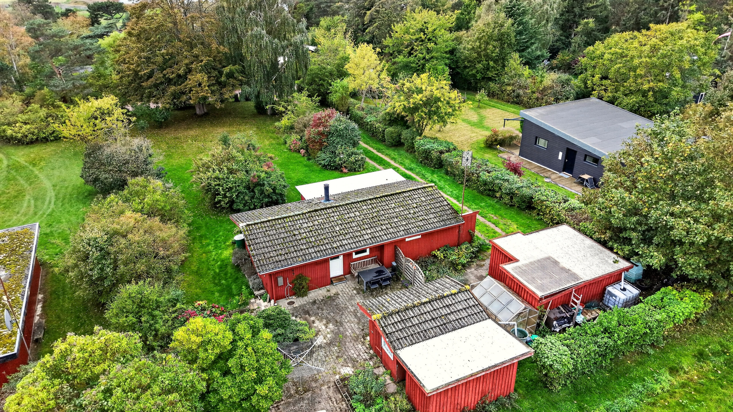 Fremhævet luftfoto billede i fuldskærmstilstand. Billede af Enghaven 26, Næsby, 4305 Orø