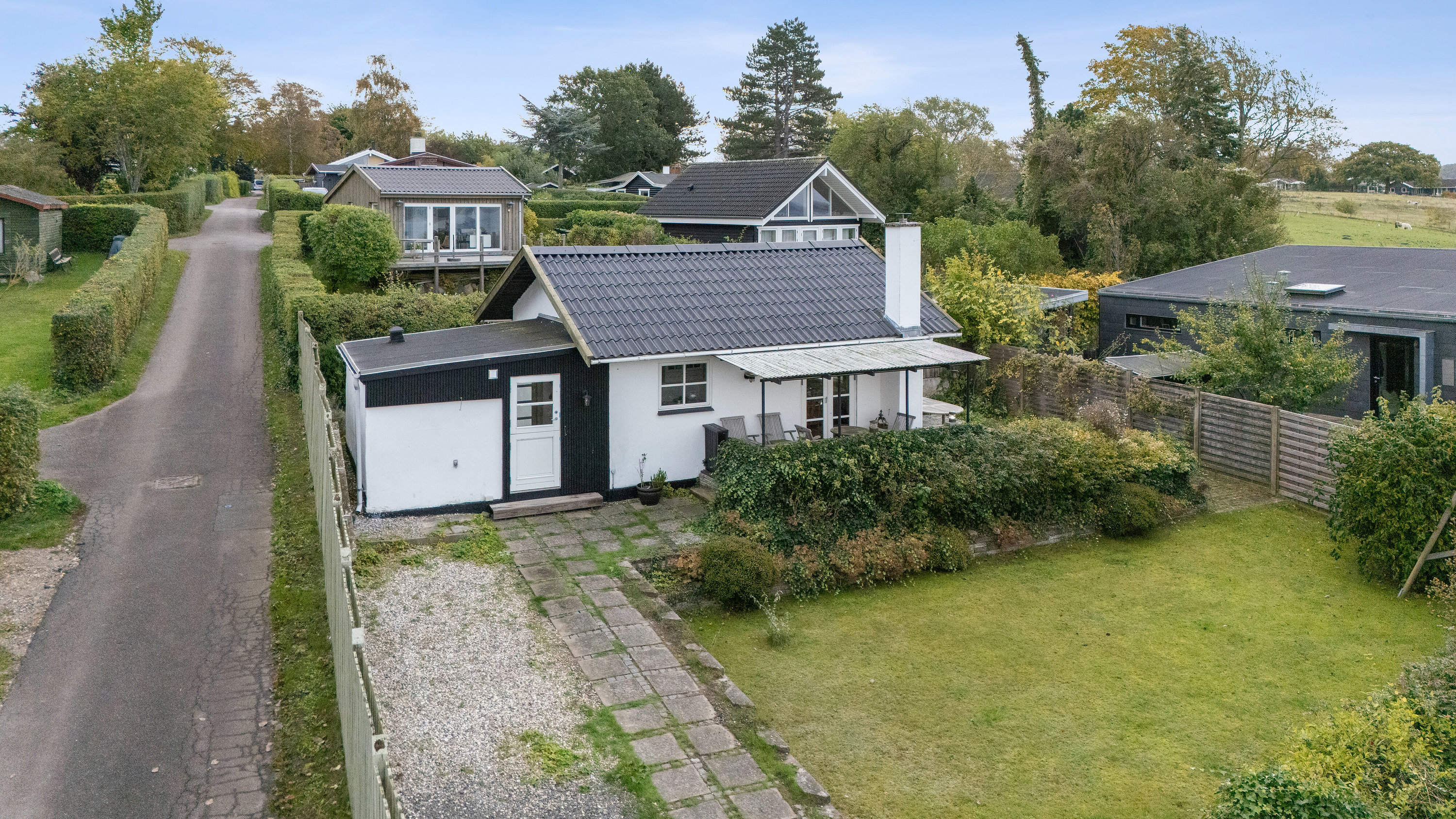 Fremhævet luftfoto billede i fuldskærmstilstand. Billede af Olaf Kristiansensvej 37, Ejby, 4070 Kirke Hyllinge