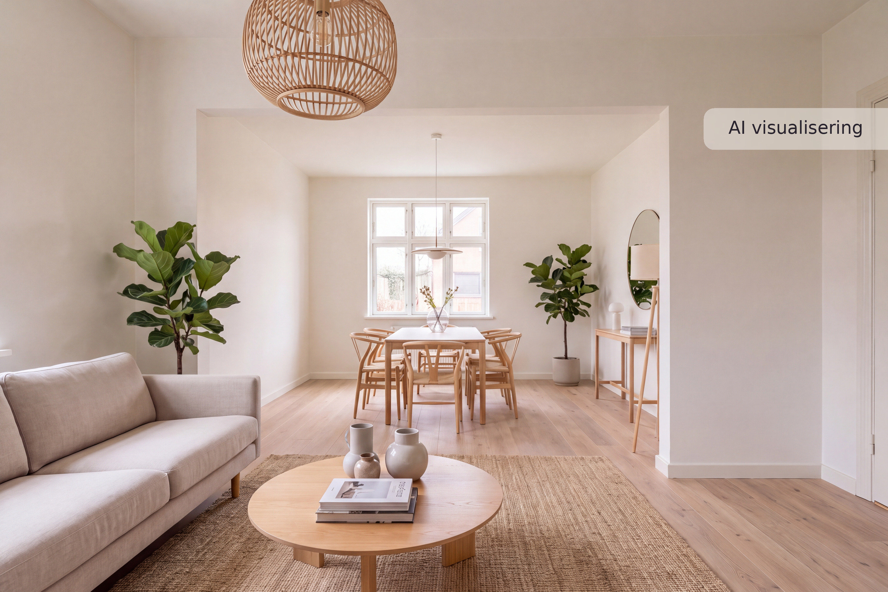 Fremhævet nybolig visual — stue — skandinavisk (visualisering nr. 16365) billede i fuldskærmstilstand. Billede af Gaabensevej 84, 4800 Nykøbing F