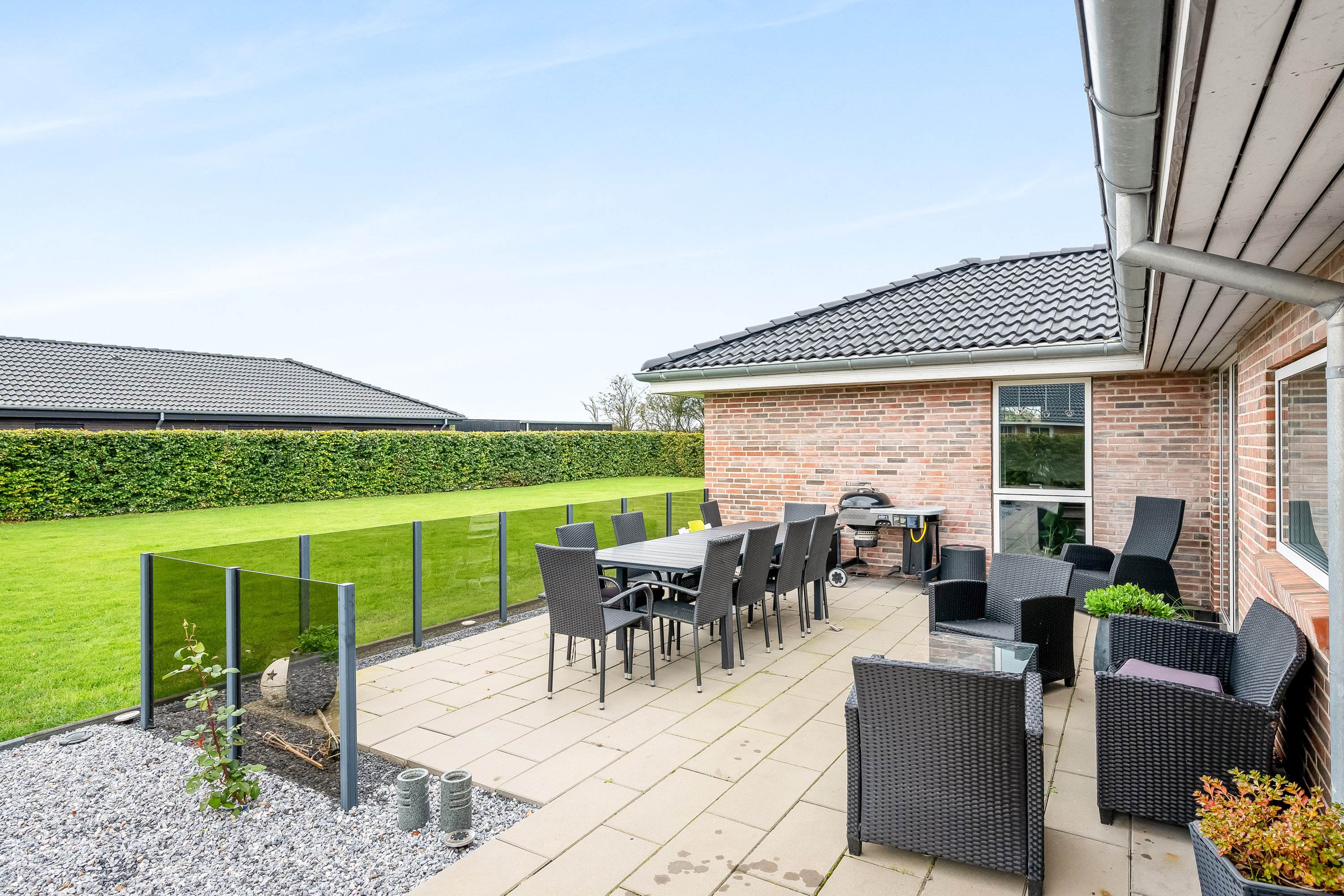 Fremhævet terrasse billede i fuldskærmstilstand. Billede af Rugmarken 63, 6240 Løgumkloster