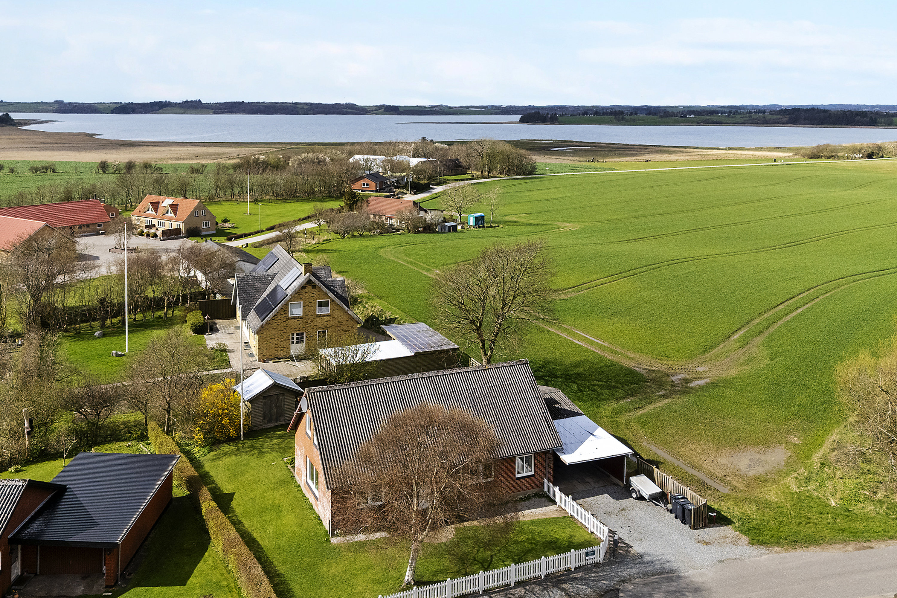 Fremhævet luftfoto billede i fuldskærmstilstand. Billede af Vangvej 20, Vester Jølby, 7950 Erslev