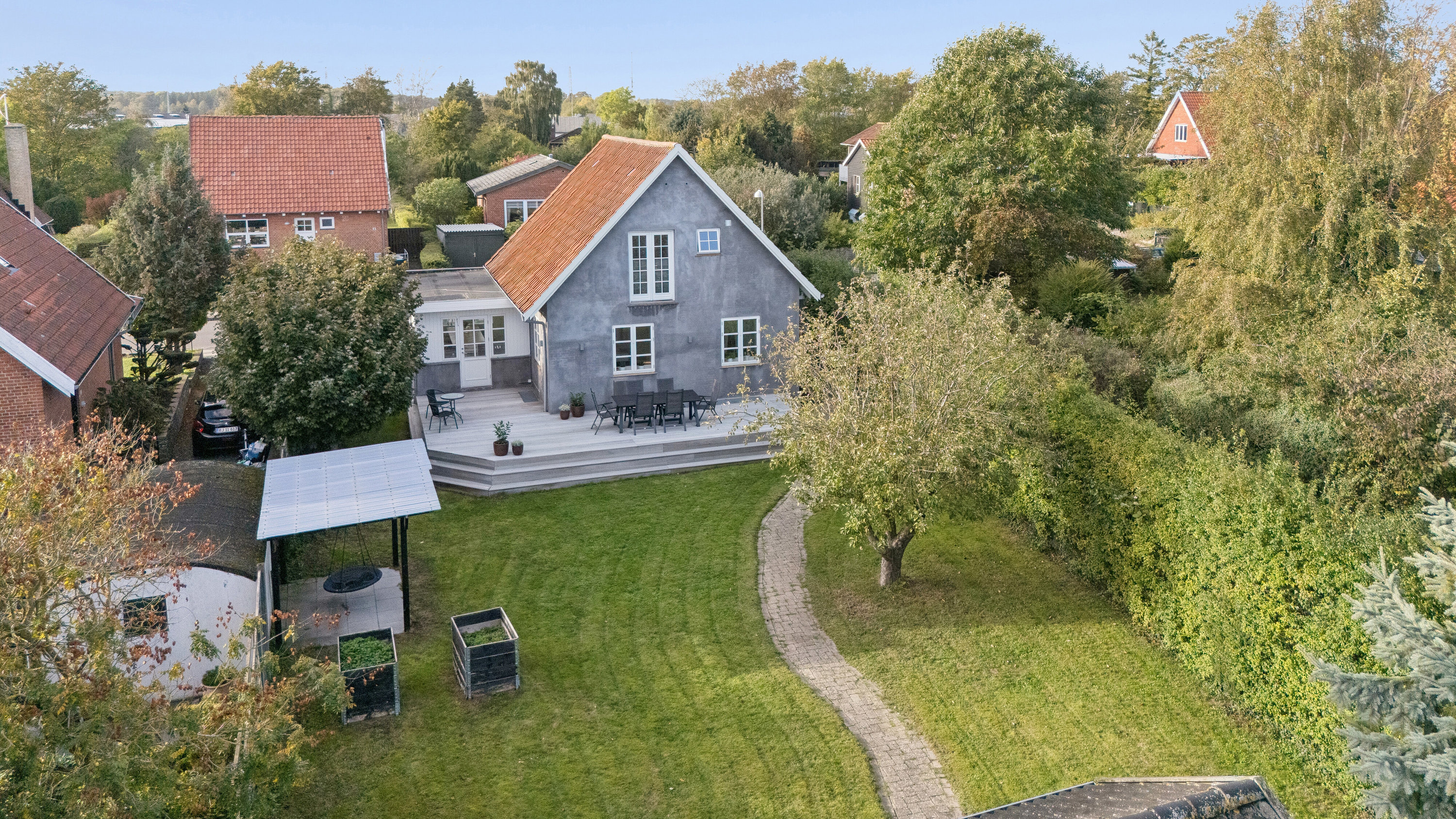 Fremhævet set fra haven billede i fuldskærmstilstand. Billede af Birkealle 24, 4760 Vordingborg