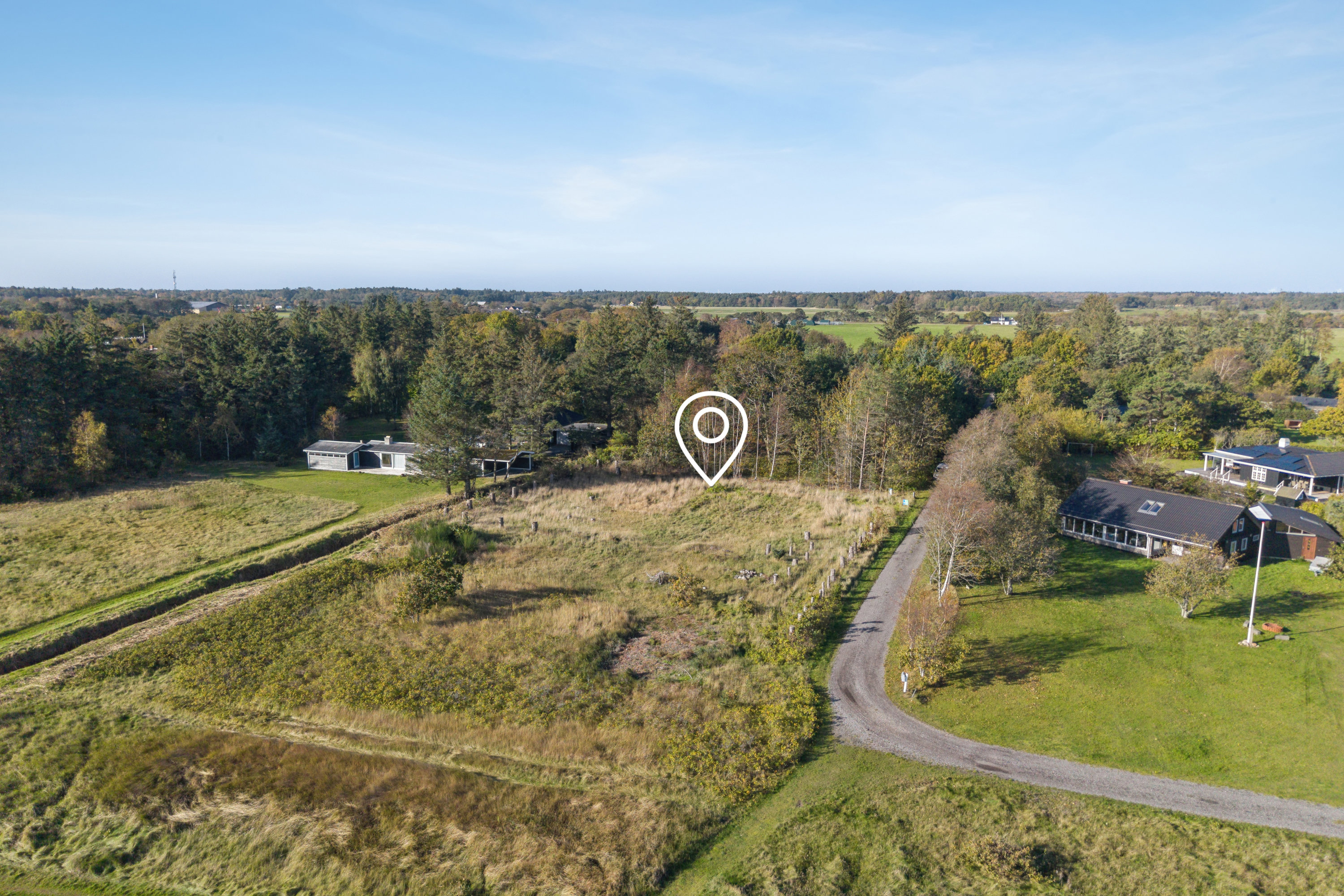 Fremhævet luftfoto billede i fuldskærmstilstand. Billede af Ternevej 6, Hou, 9370 Hals