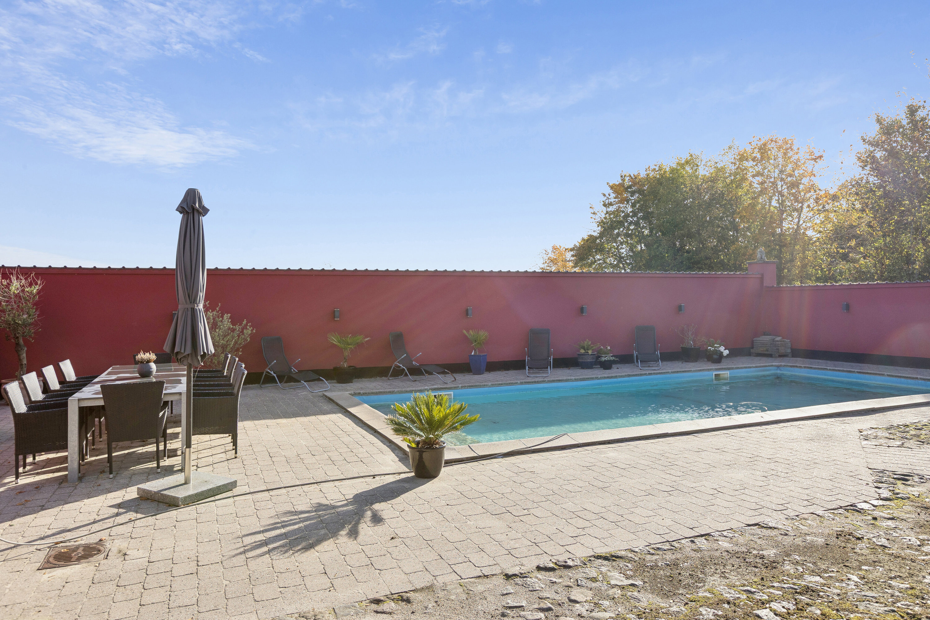 Fremhævet swimmingpool billede i fuldskærmstilstand. Billede af Egedevej 180, Rode, 4690 Haslev