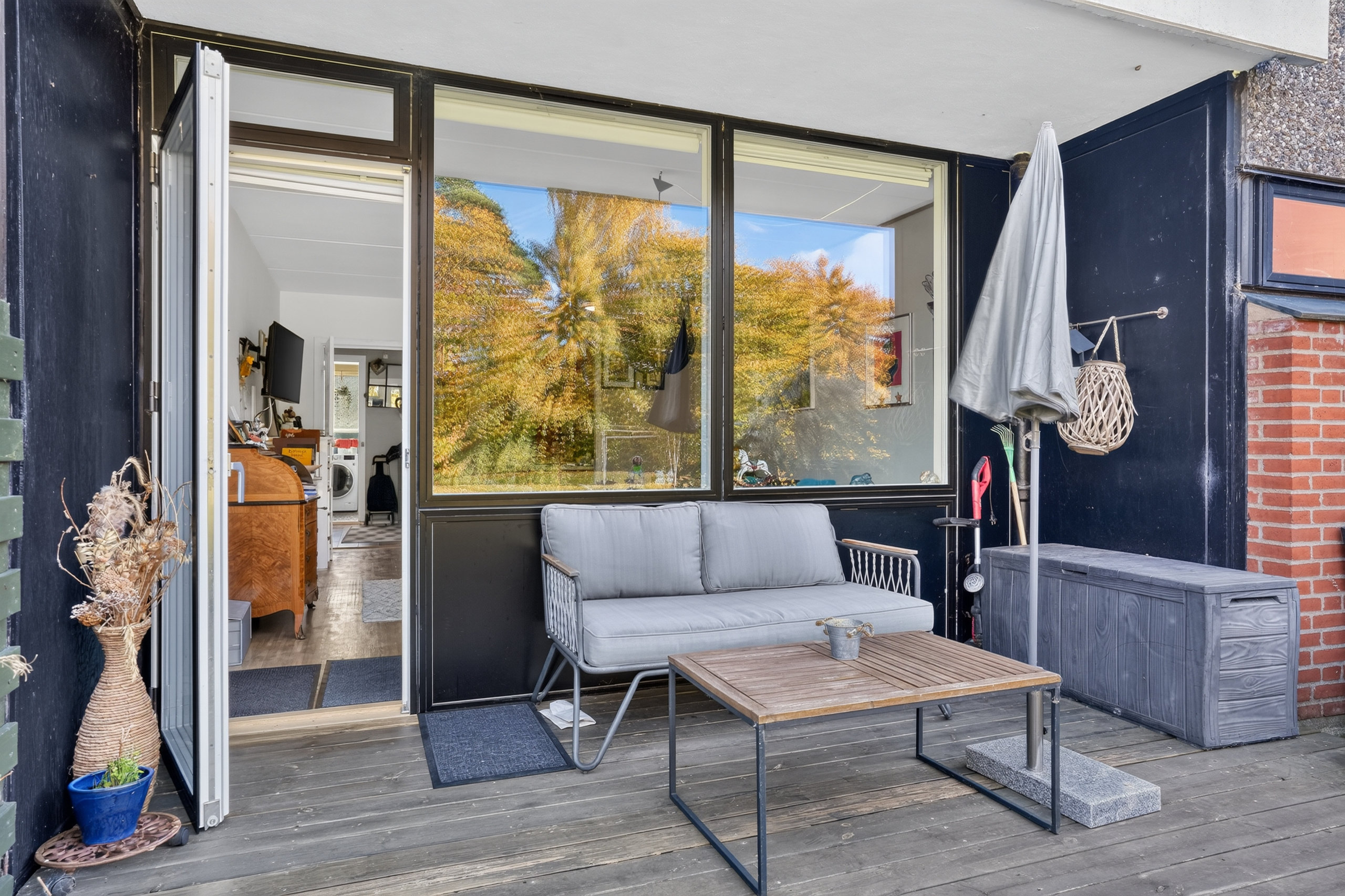 Fremhævet terrasse billede i fuldskærmstilstand. Billede af Teglgårdsvej 407, st. tv., 3050 Humlebæk