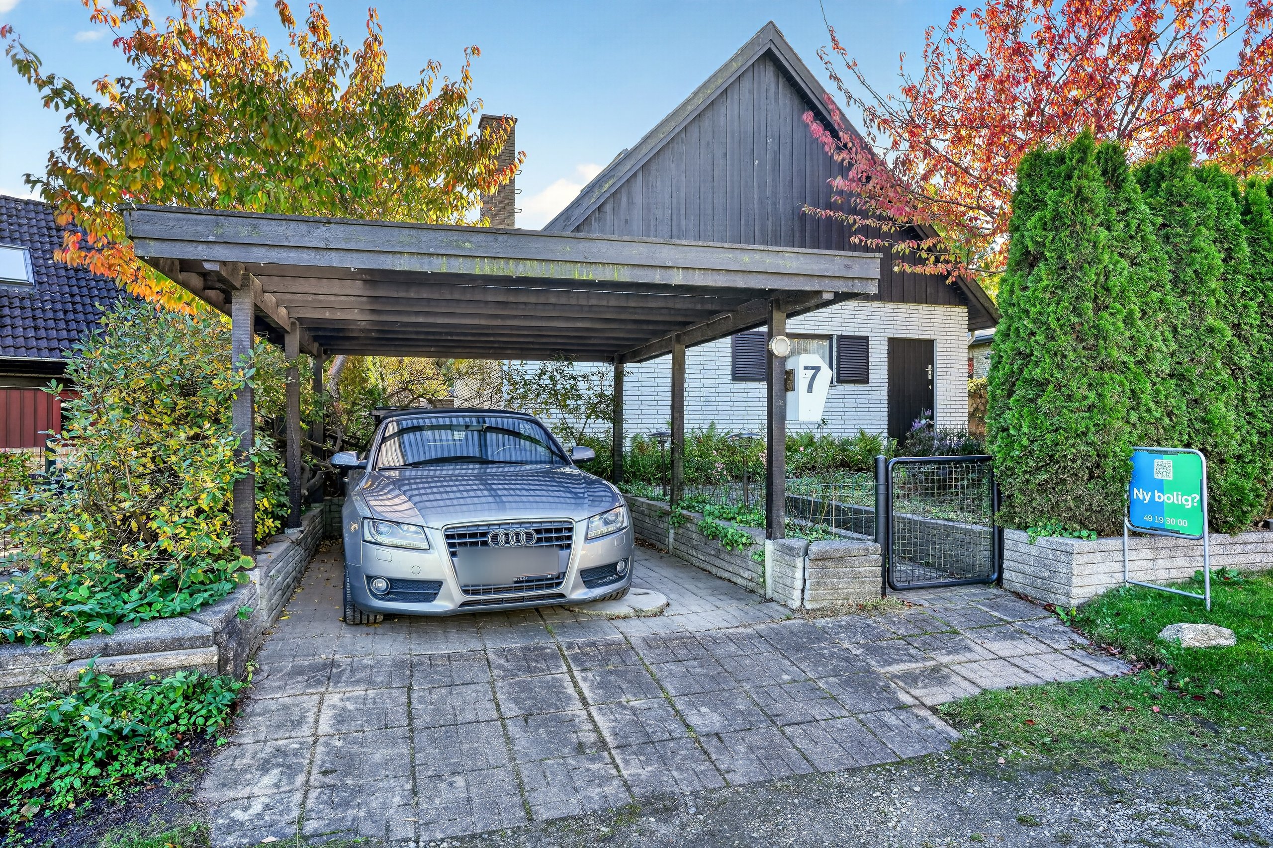 Fremhævet carport billede i fuldskærmstilstand. Billede af Kullabergvej 7, 3050 Humlebæk