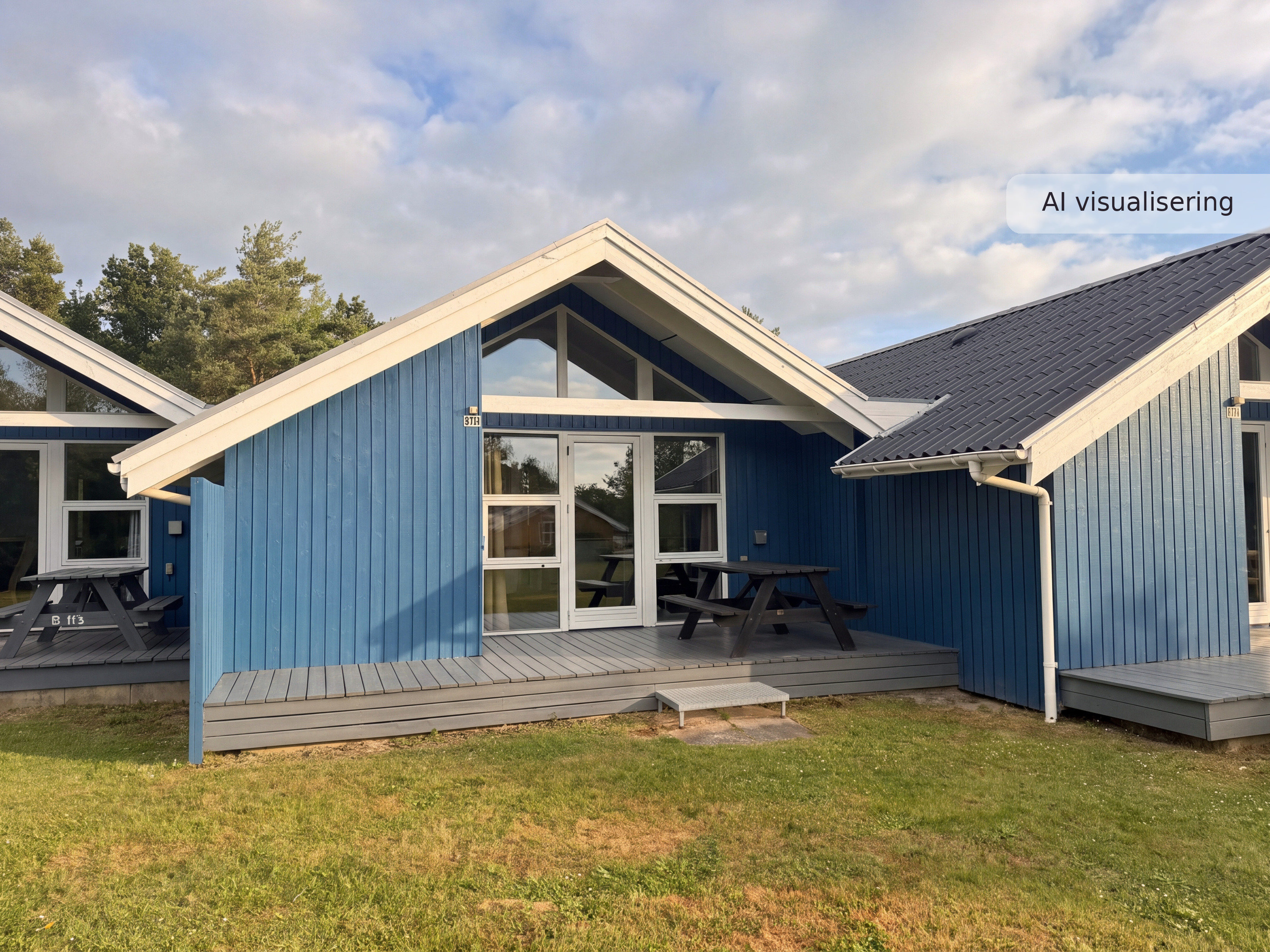 Fremhævet nybolig visual — udendørs — facade (visualisering nr. 16492) billede i fuldskærmstilstand. Billede af Golfstien 112B, 4970 Rødby