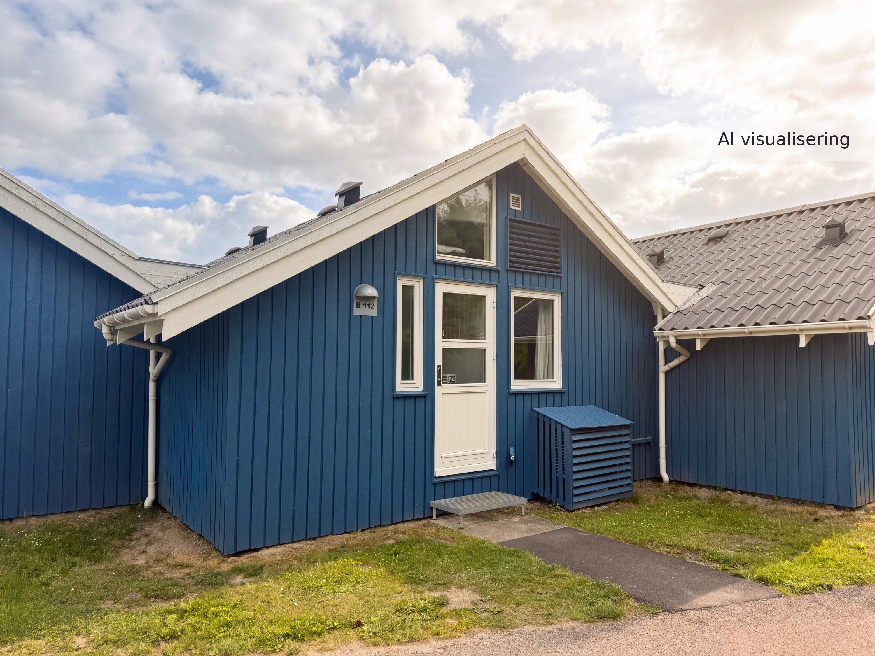 Fremhævet nybolig visual — udendørs — facade (visualisering nr. 16493) billede i fuldskærmstilstand. Billede af Golfstien 112B, 4970 Rødby