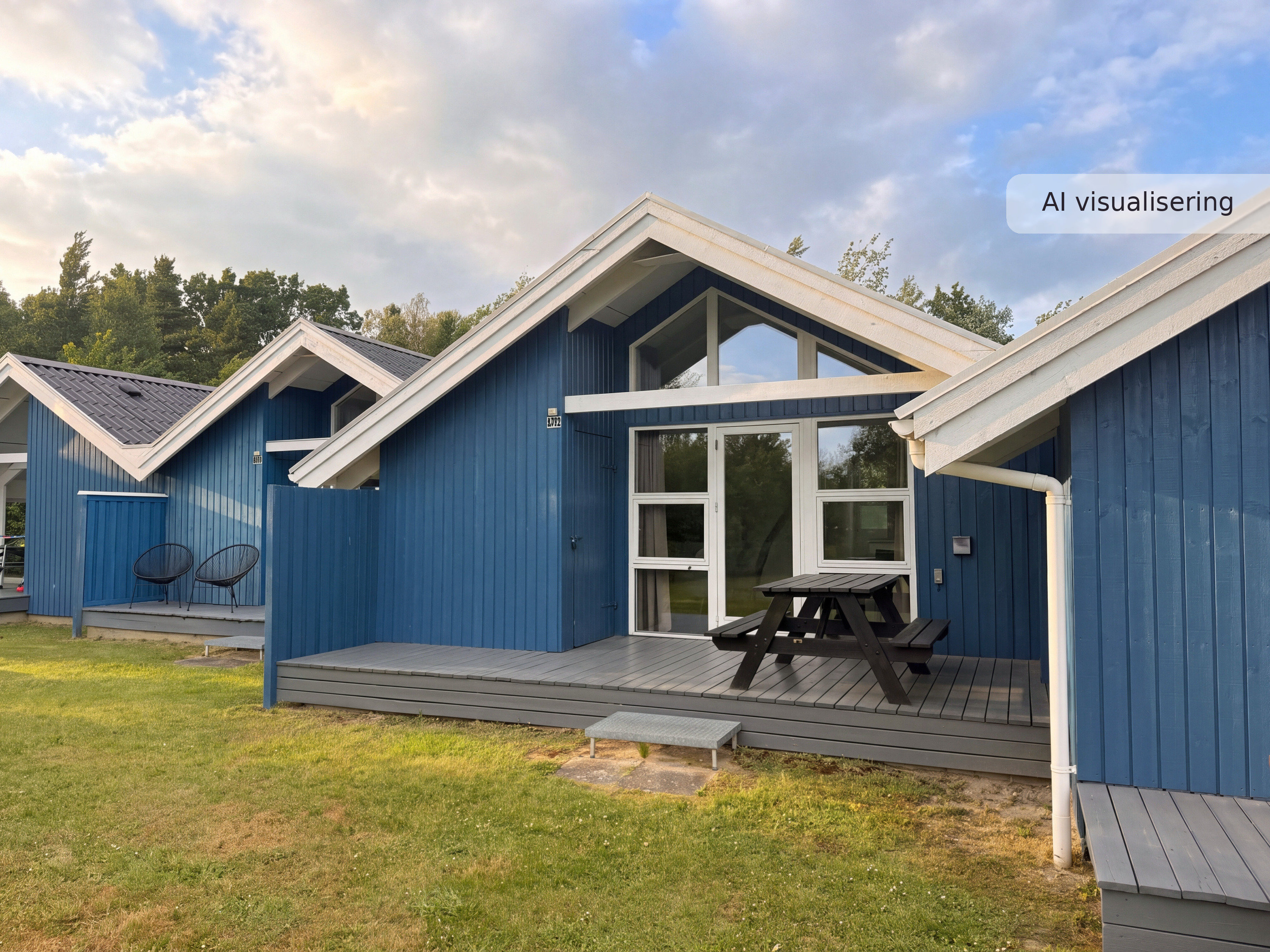 Fremhævet nybolig visual — udendørs — facade (visualisering nr. 16495) billede i fuldskærmstilstand. Billede af Golfstien 112B, 4970 Rødby