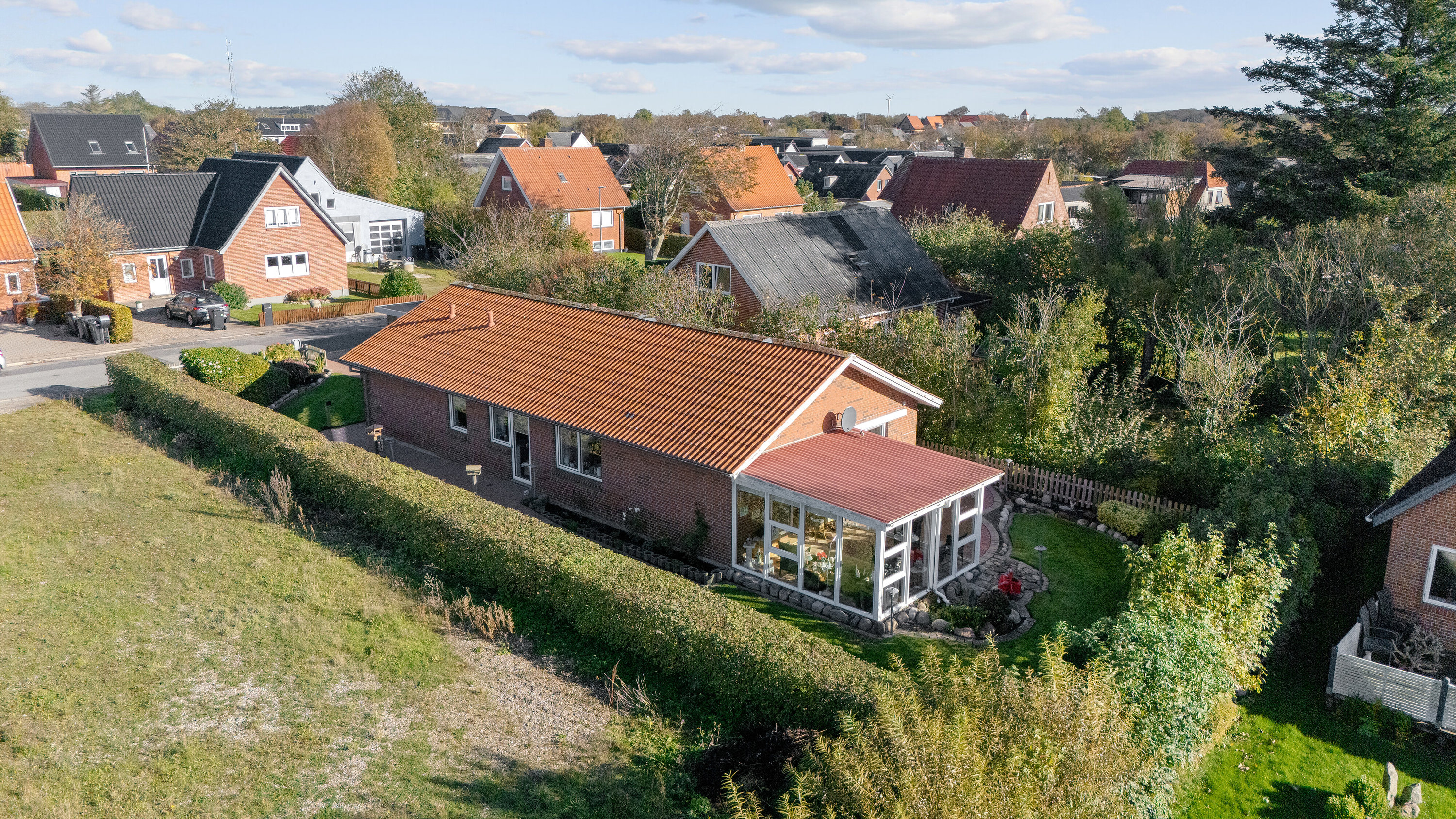 Fremhævet set fra haven billede i fuldskærmstilstand. Billede af Marievej 5, 7752 Snedsted