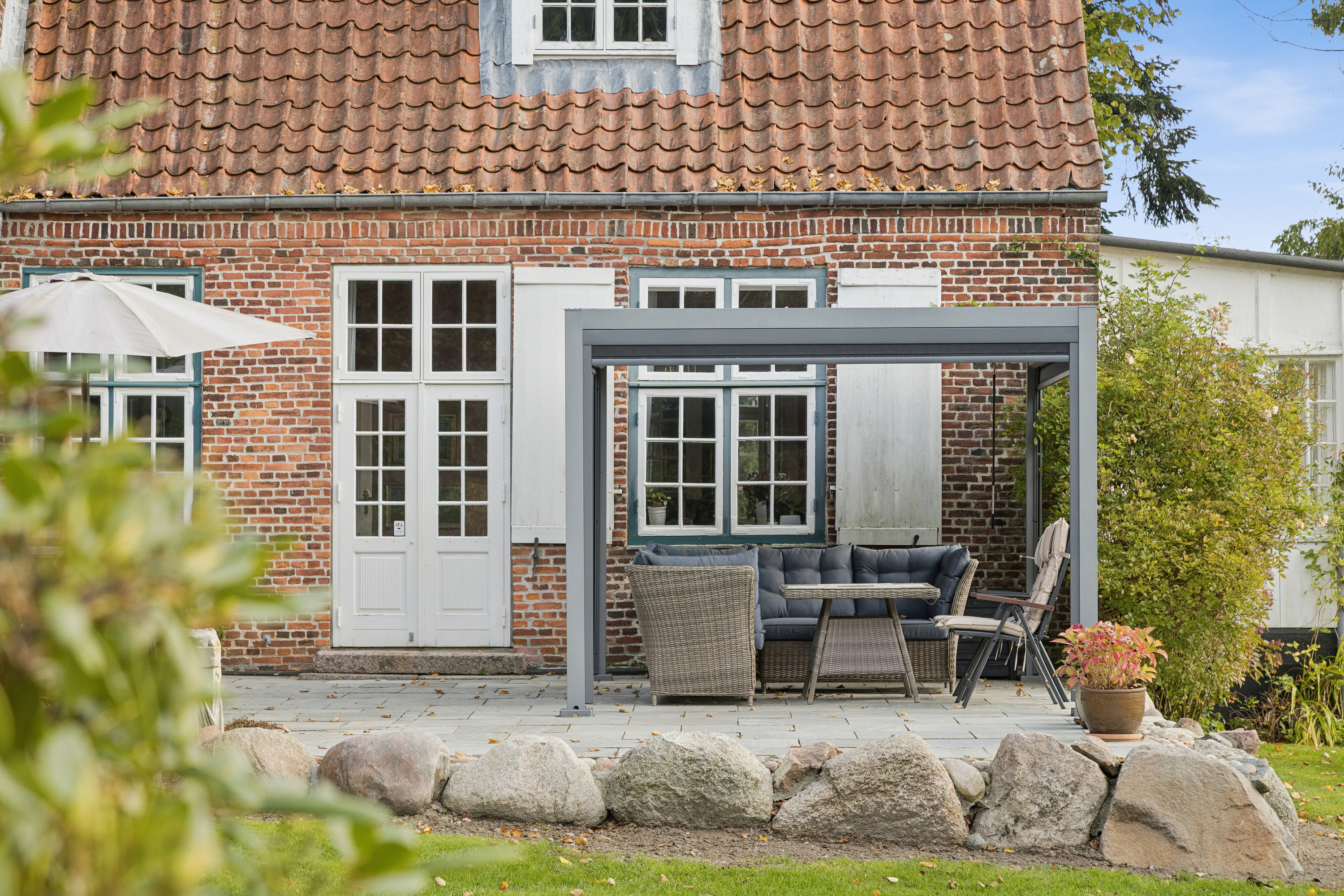 Fremhævet overdækket terrasse billede i fuldskærmstilstand. Billede af Wegners Plads 3, 6270 Tønder
