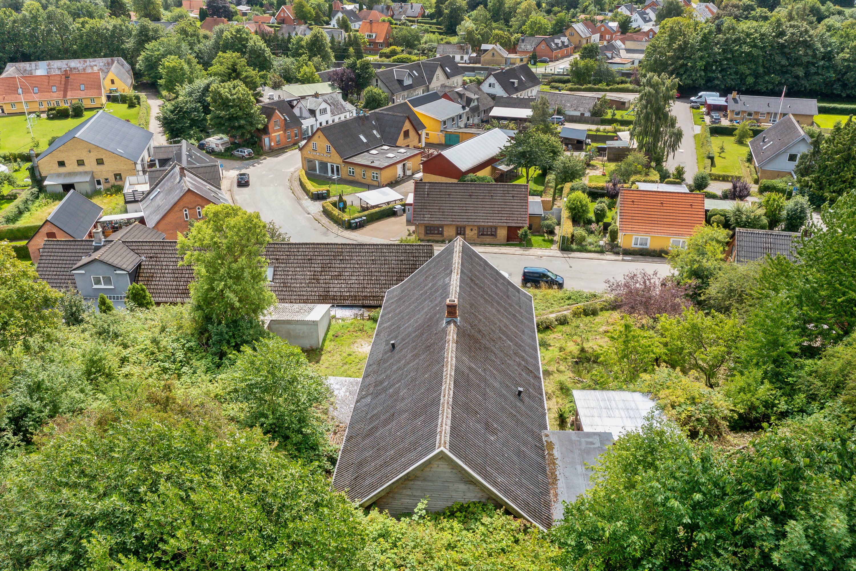 Fremhævet luftfoto billede i fuldskærmstilstand. Billede af Bredgade 43, Bred, 5492 Vissenbjerg
