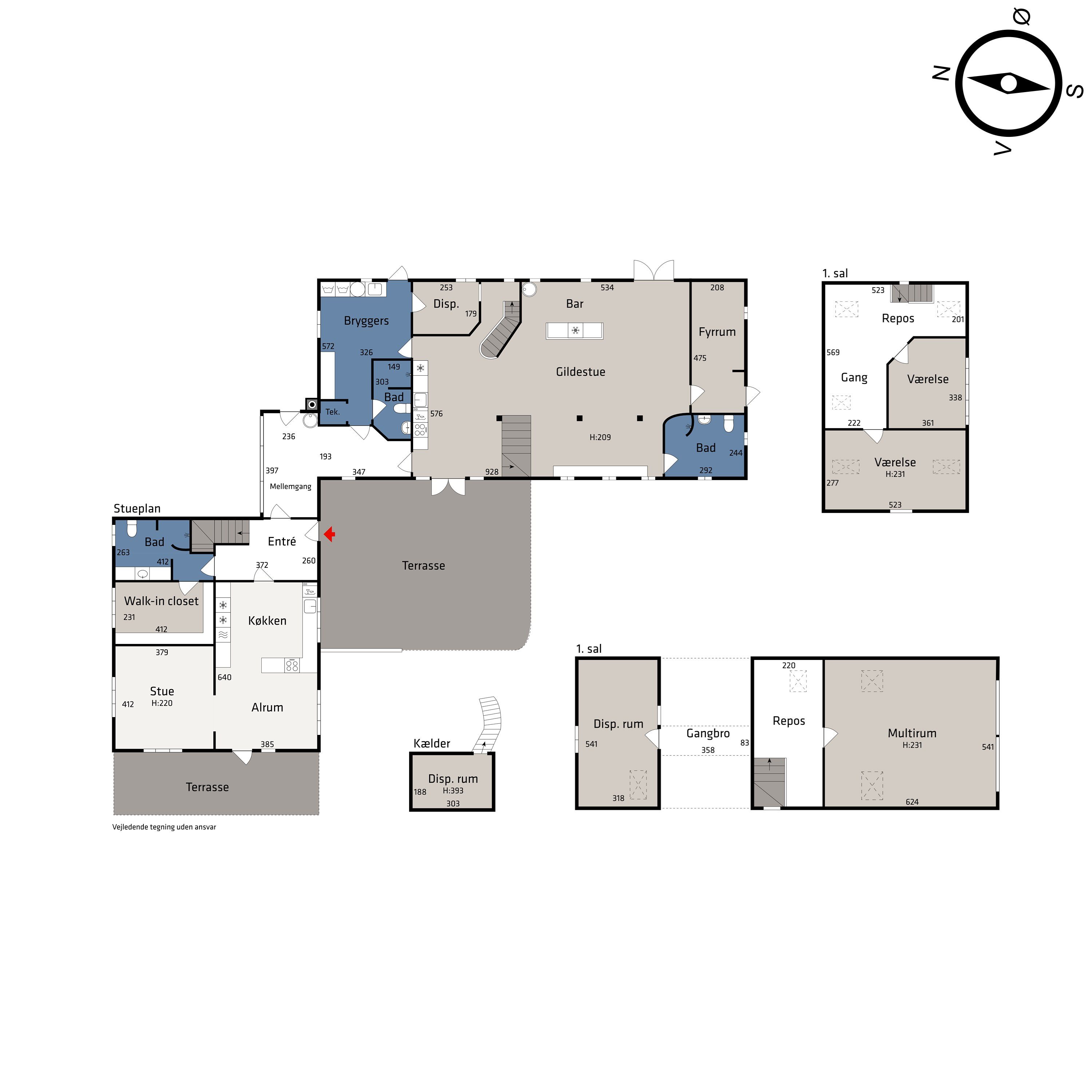 Plantegninger billede af Hæstvej 55, 8380 Trige