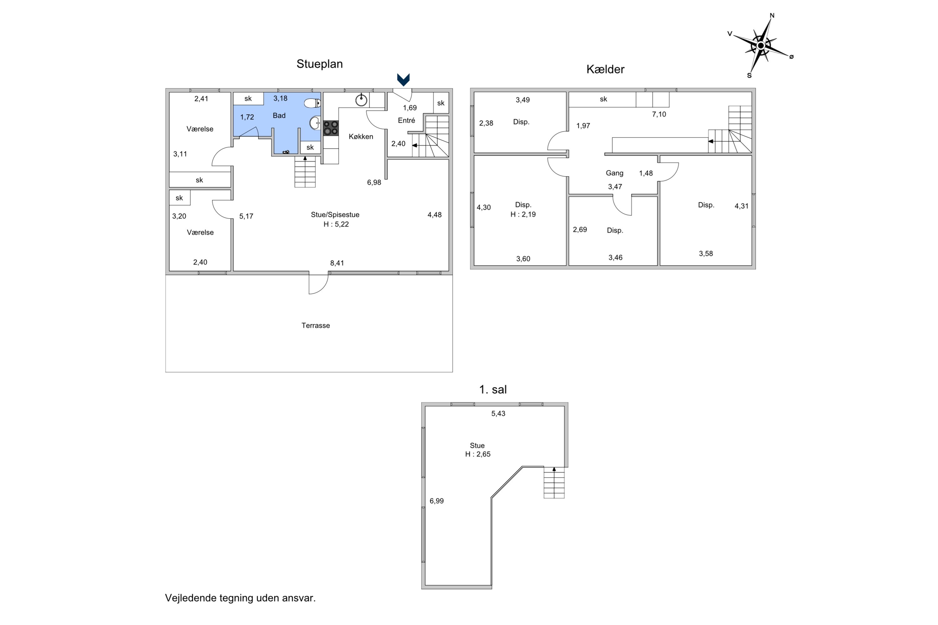 Plantegninger billede af Sandagervej 14, 6682 Hovborg