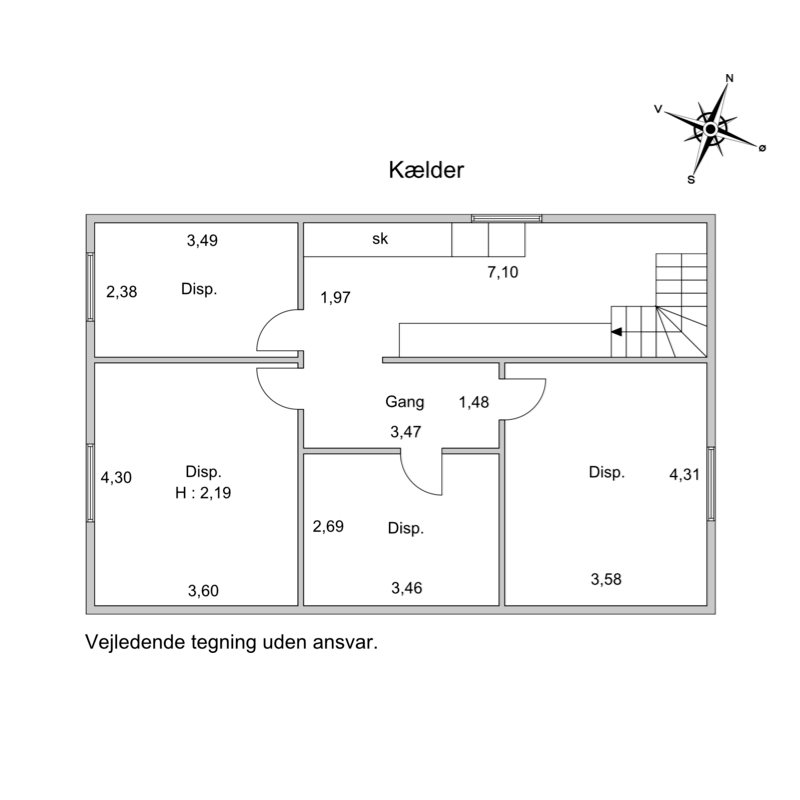 Plantegninger billede af Sandagervej 14, 6682 Hovborg