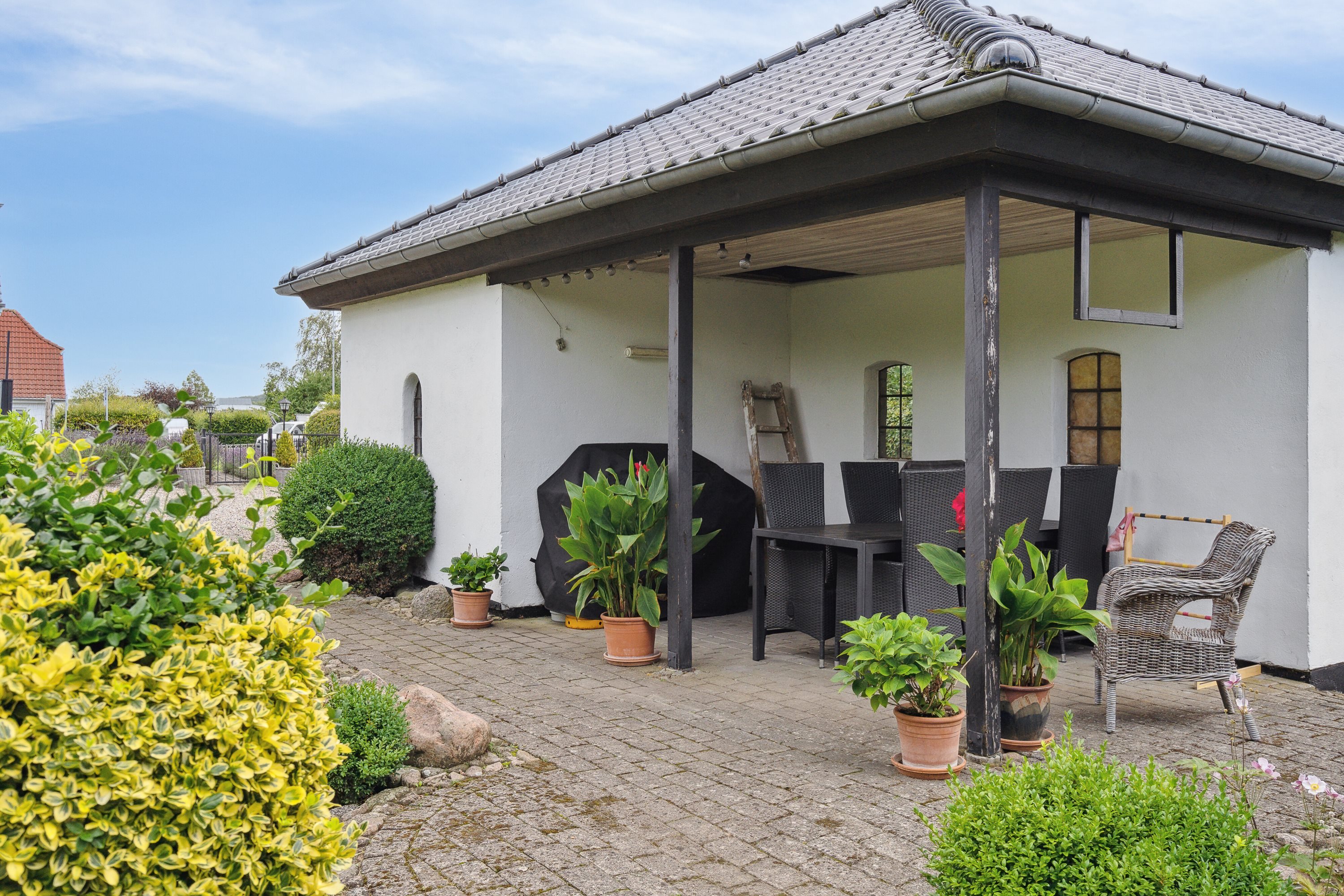 Fremhævet overdækket terrasse billede i fuldskærmstilstand. Billede af Søndervej 12, Brobyværk, 5672 Broby