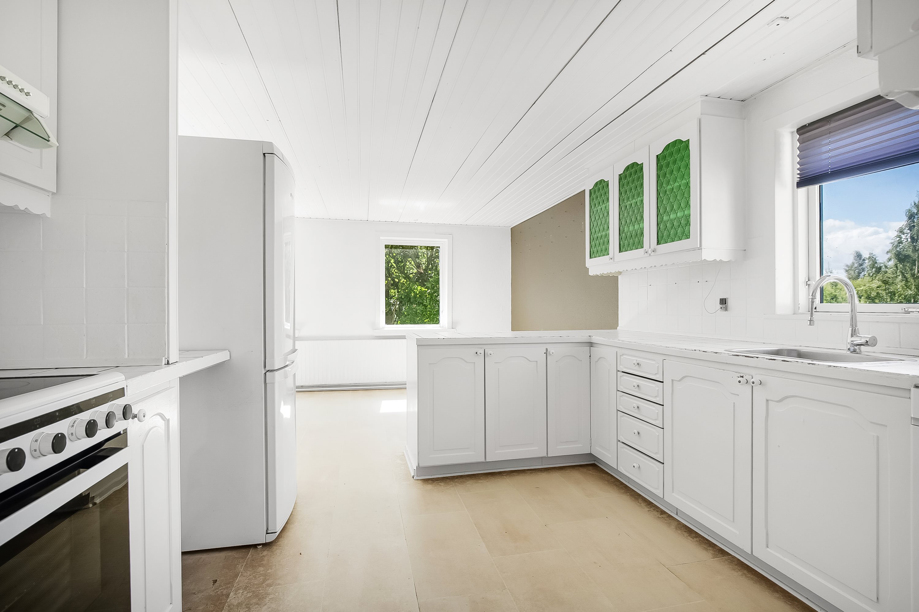 Fremhævet køkken alrum billede i fuldskærmstilstand. Billede af Fagerlien 31, Egum, 7000 Fredericia