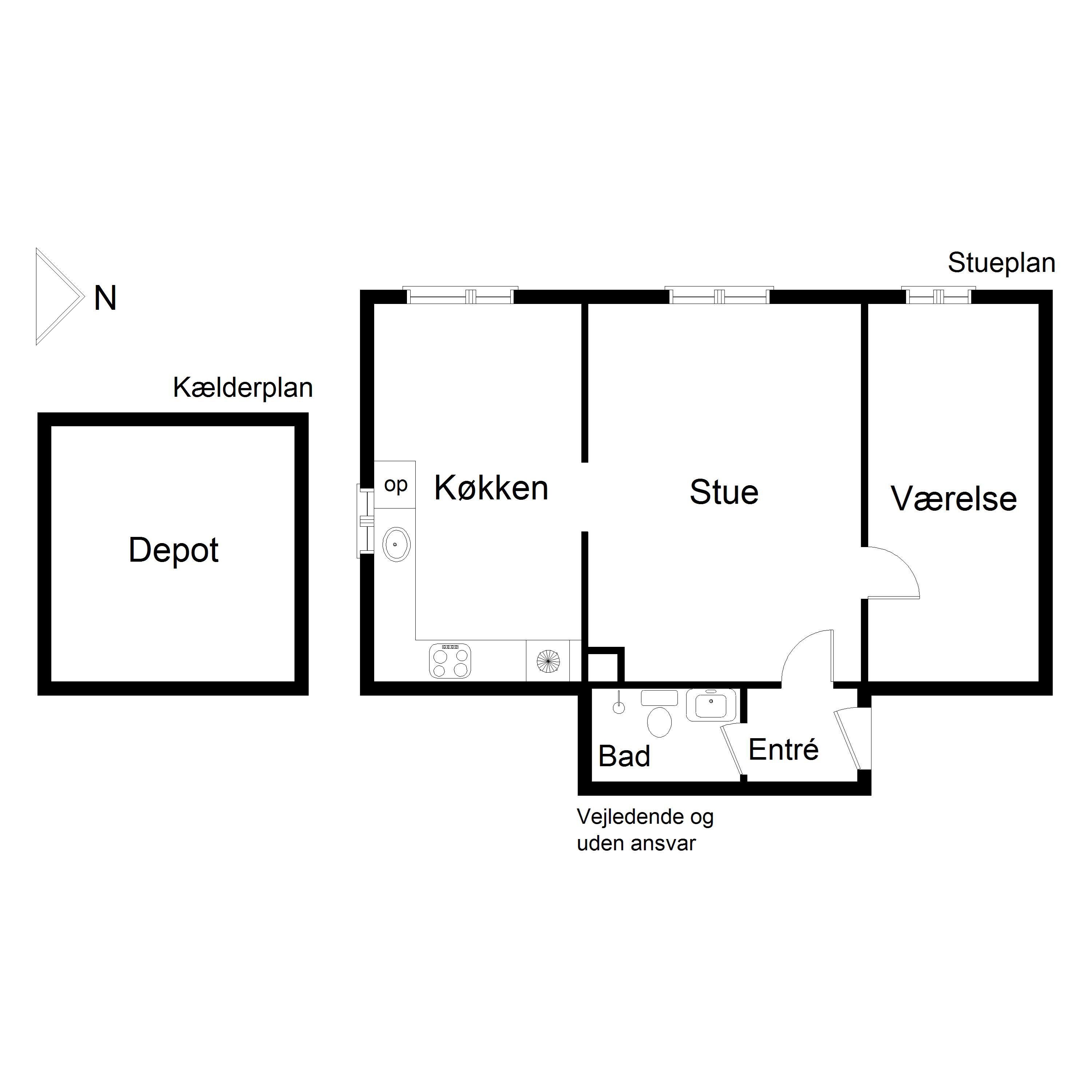 Plantegninger billede af Naffet 33D, 1. th., 6100 Haderslev