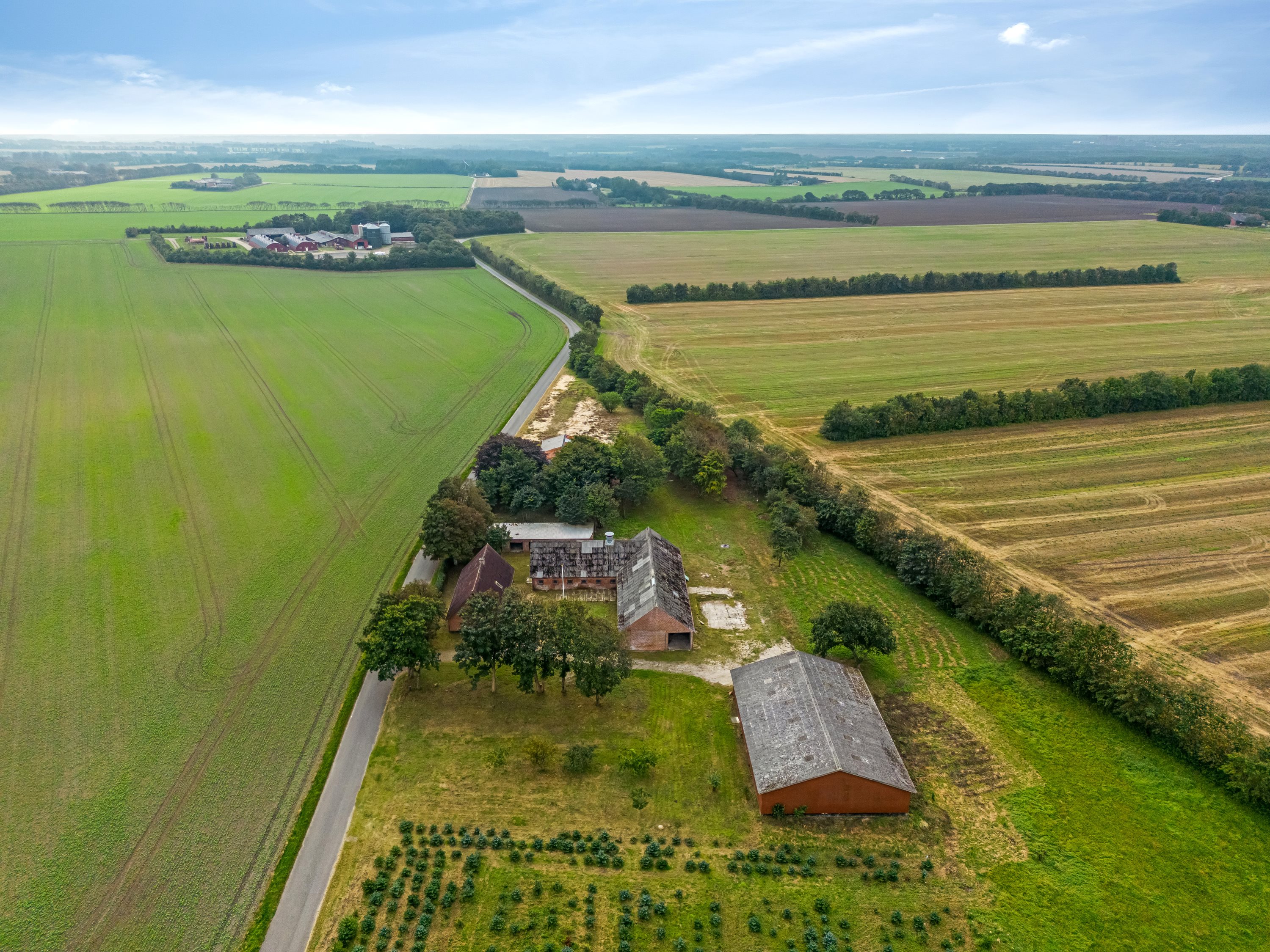 Fremhævet luftfoto billede i fuldskærmstilstand. Billede af Birkelundvej 2, Vorgod Ø, 6920 Videbæk