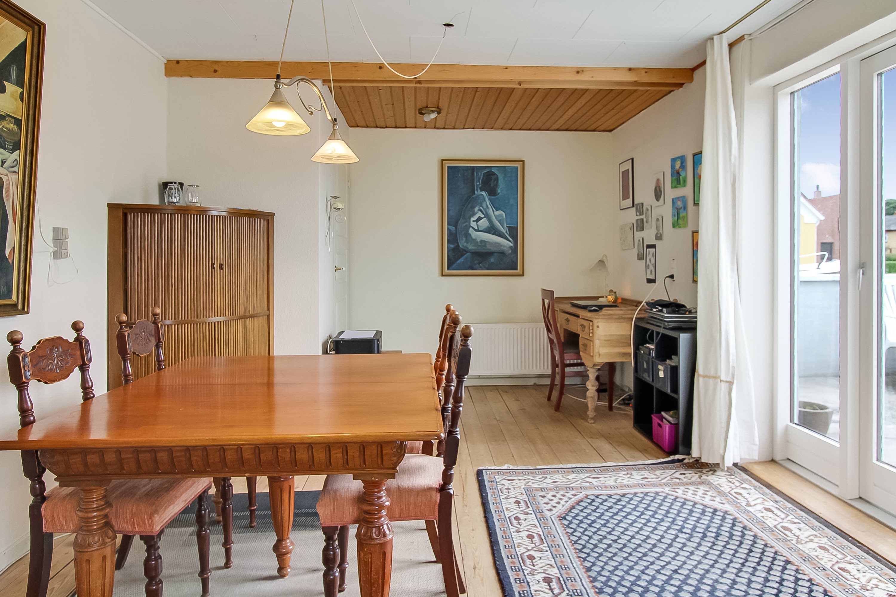 Fremhævet stue billede i fuldskærmstilstand. Billede af Tværvejen 11, Vivild, 8961 Allingåbro