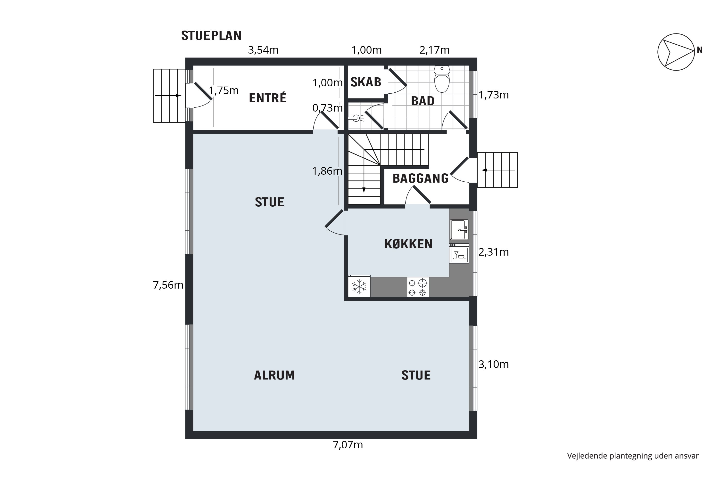 Plantegninger billede af Klostervej 15, 8500 Grenaa
