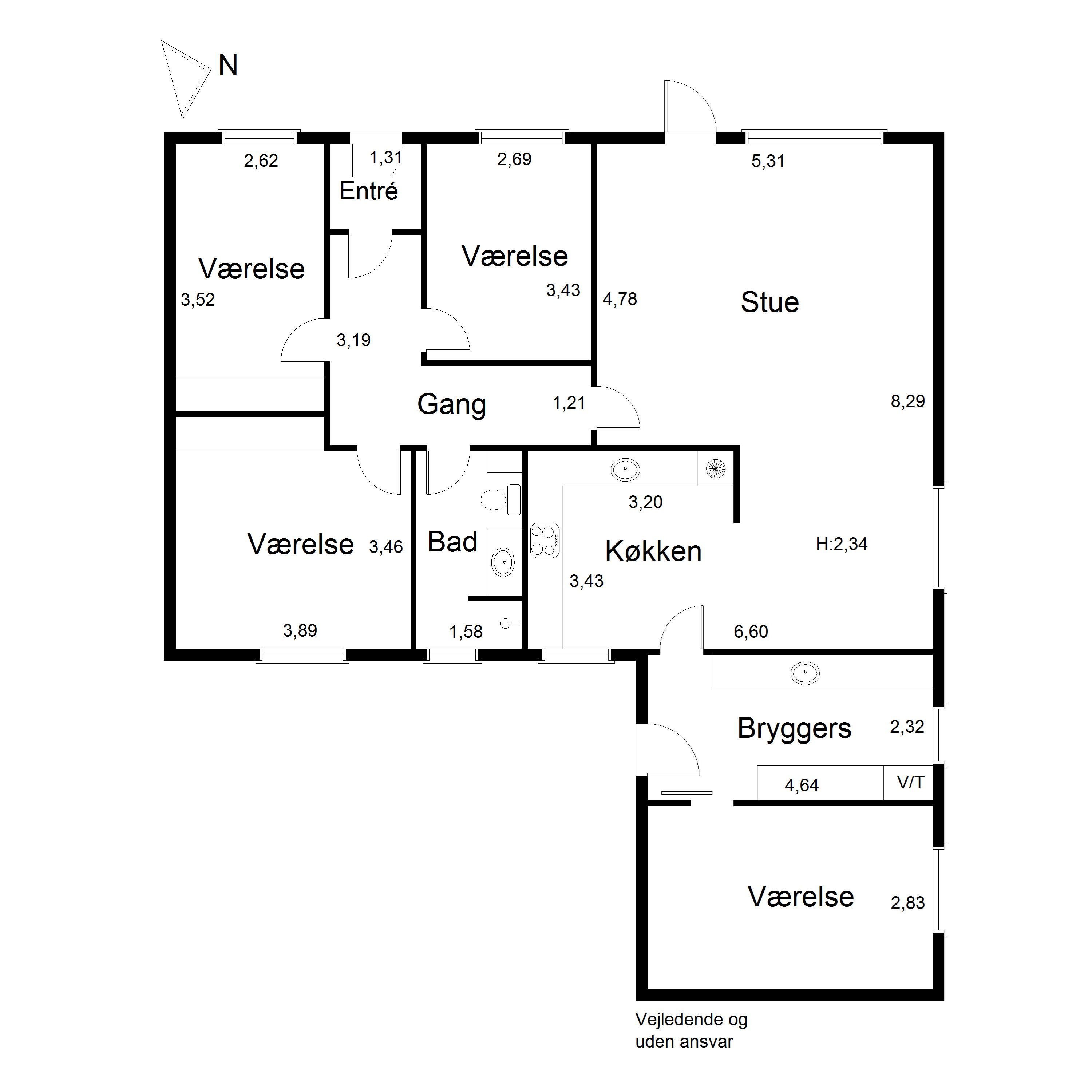 Plantegninger billede af Tørholmsvej 114, 9800 Hjørring