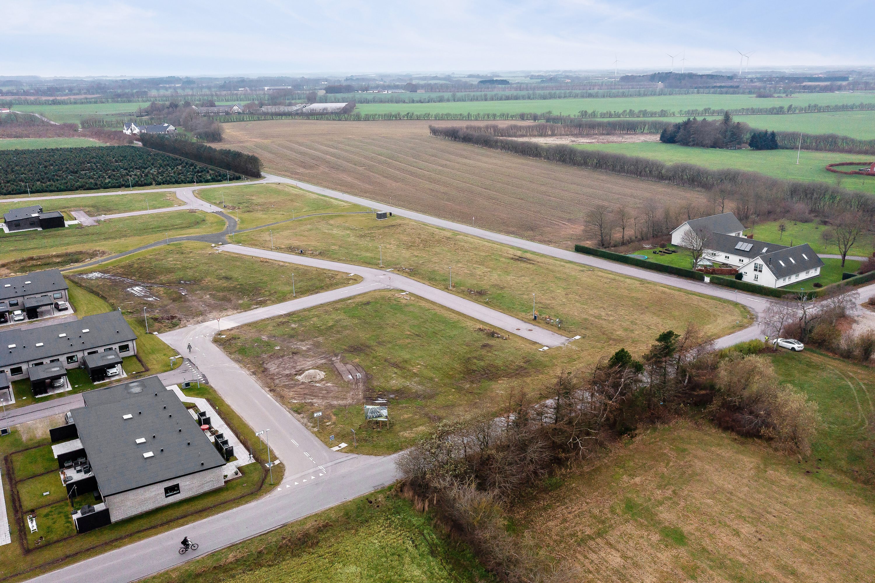 Fremhævet luftfoto billede i fuldskærmstilstand. Billede af Tulipanvang 6, Hørby, 9500 Hobro