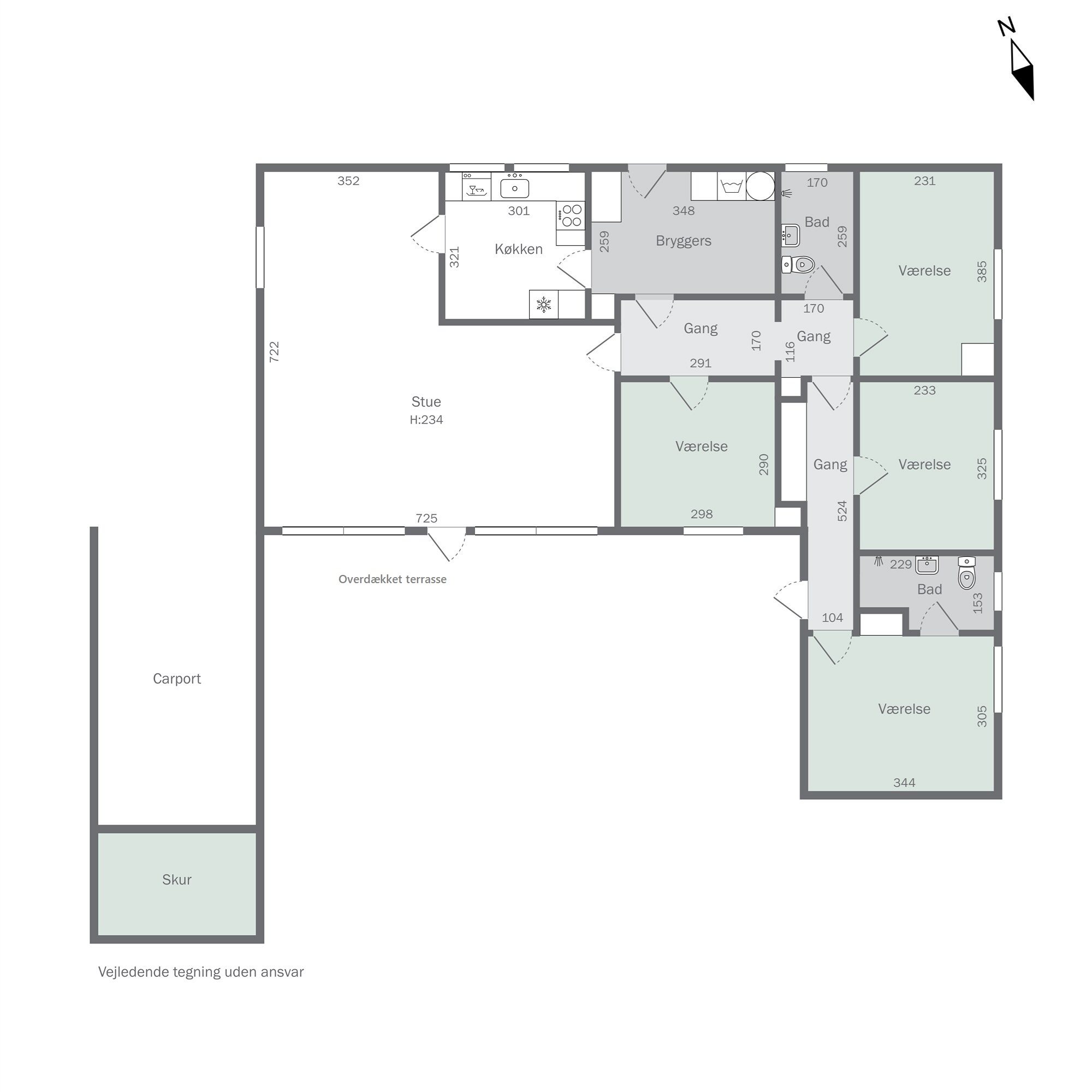 Plantegninger billede af Vibevej 29, 7760 Hurup Thy