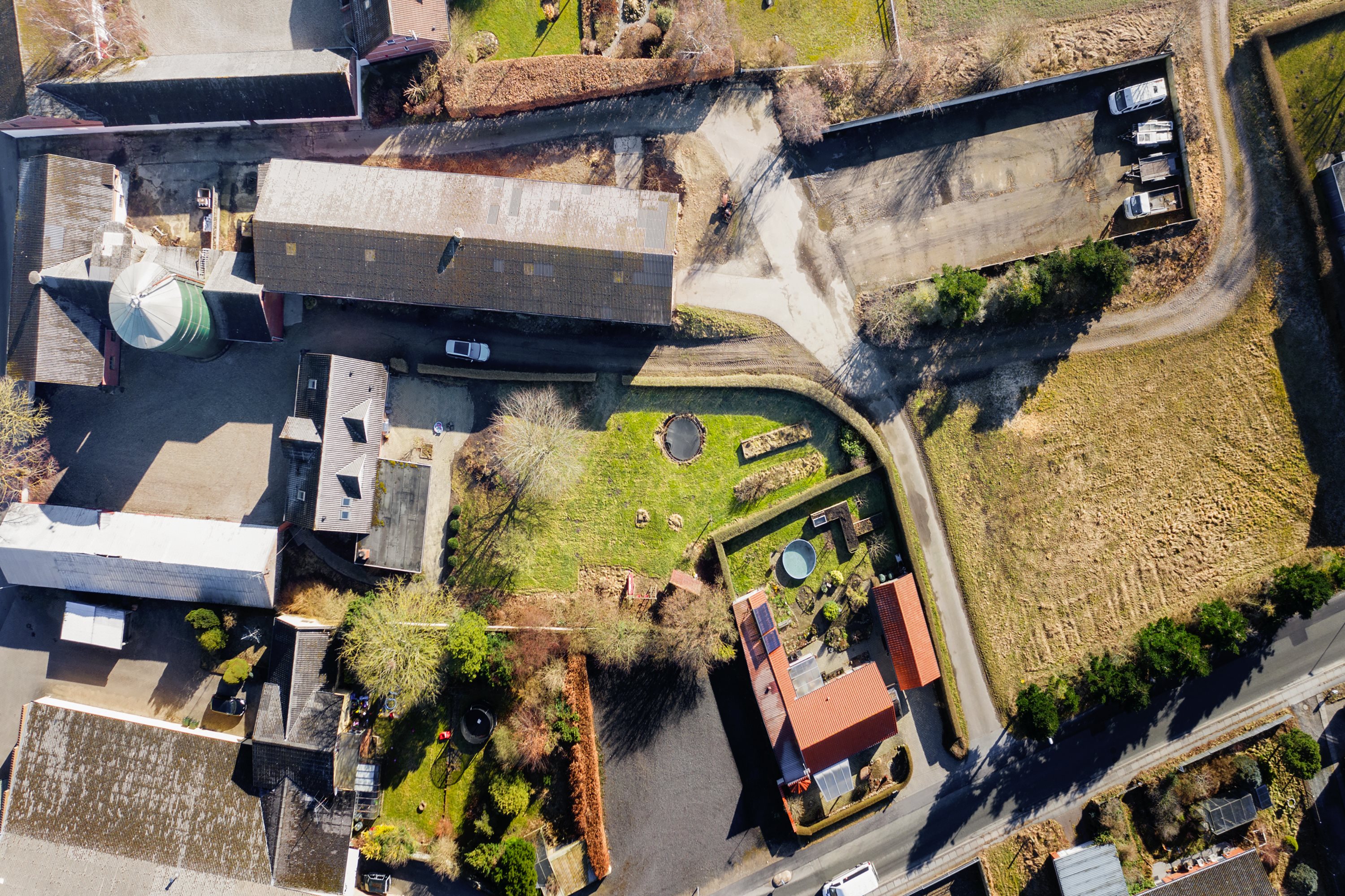 Fremhævet luftfoto billede i fuldskærmstilstand. Billede af Nødagervej 8, 8560 Kolind