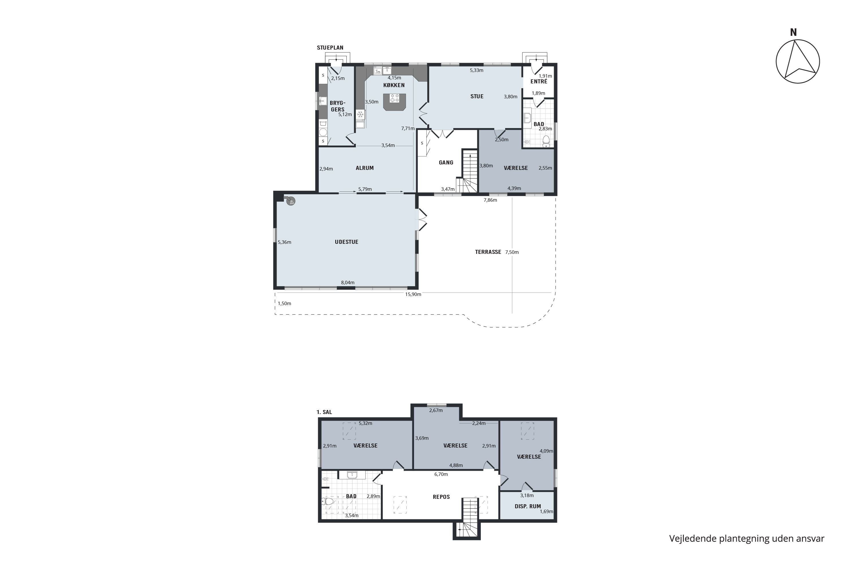Plantegninger billede af Nødagervej 8, 8560 Kolind