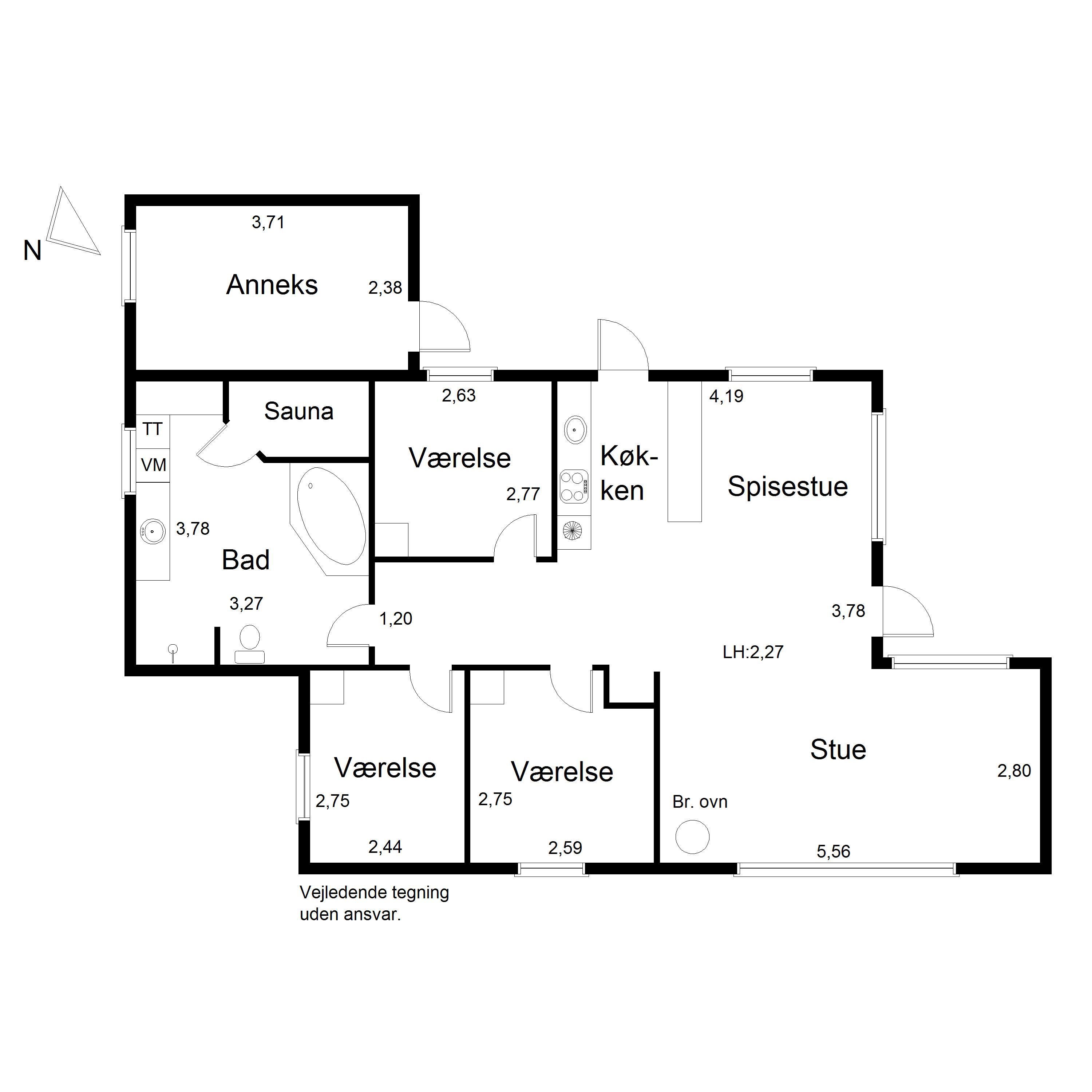 Plantegninger billede af Indemarken 28, Skal Klit, 9800 Hjørring