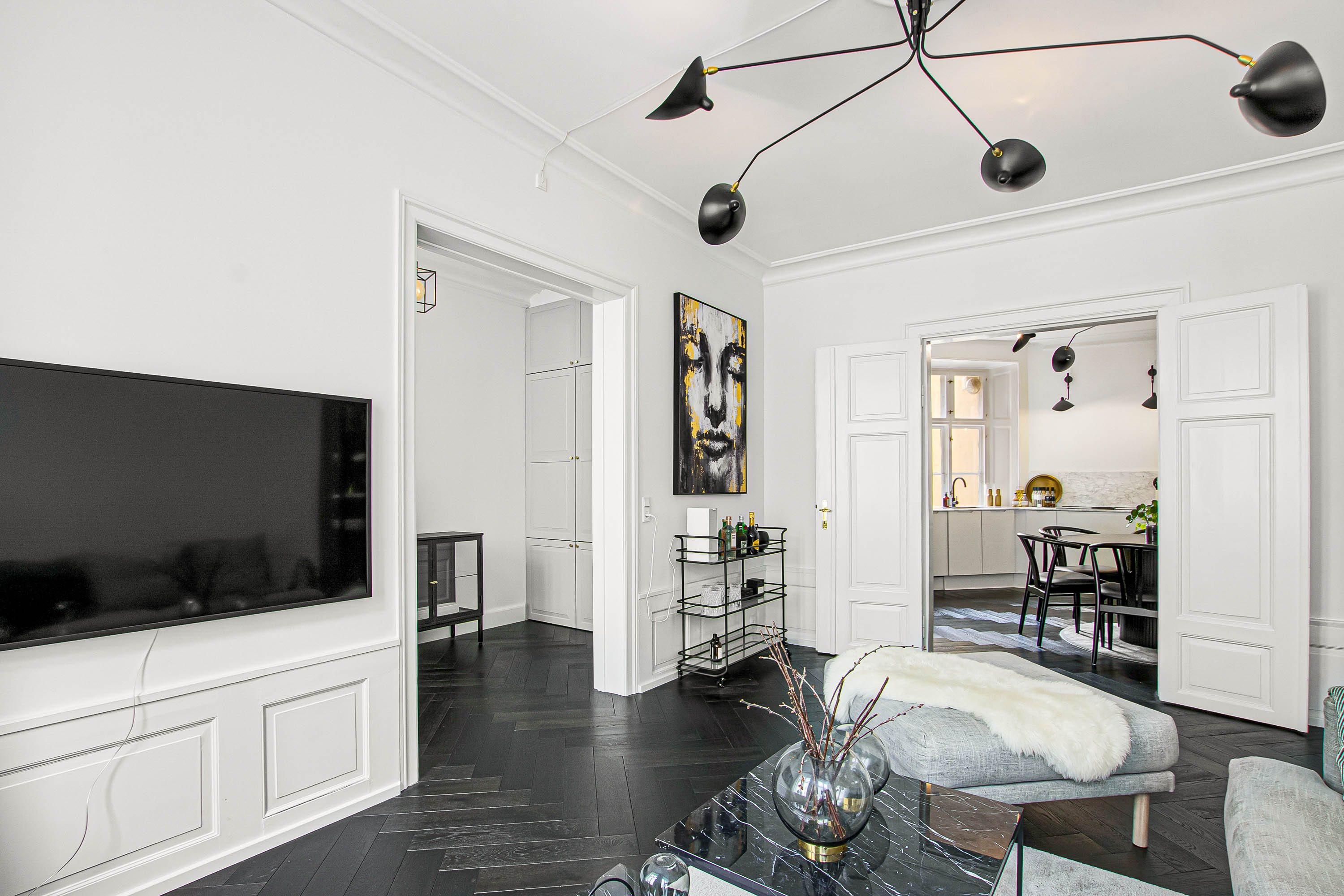 Miniaturebillede 2: stue. Billede af Hyskenstræde 3, 1. tv., 1207 København K