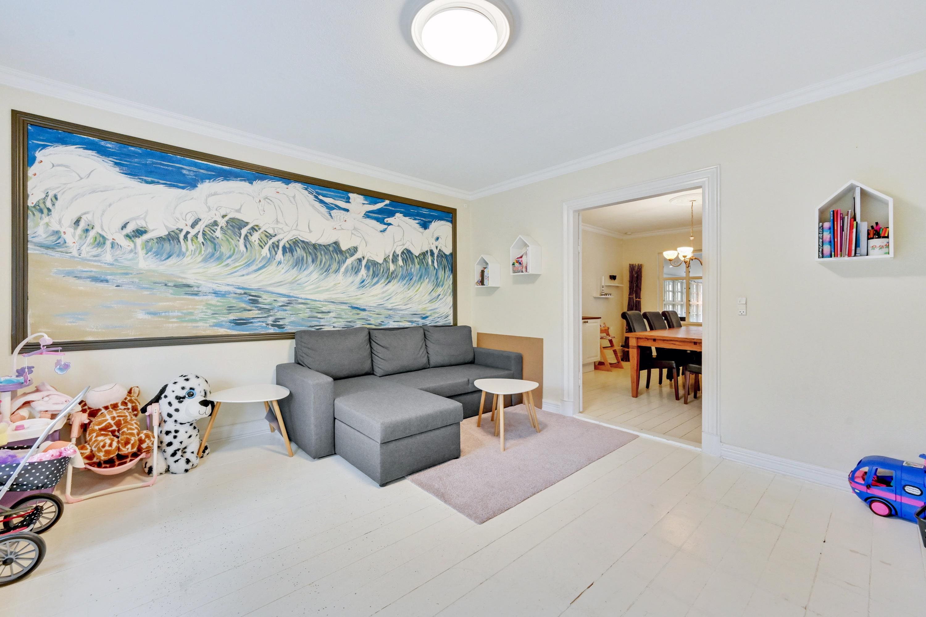 Fremhævet stue billede i fuldskærmstilstand. Billede af Pilealle 14, 6900 Skjern