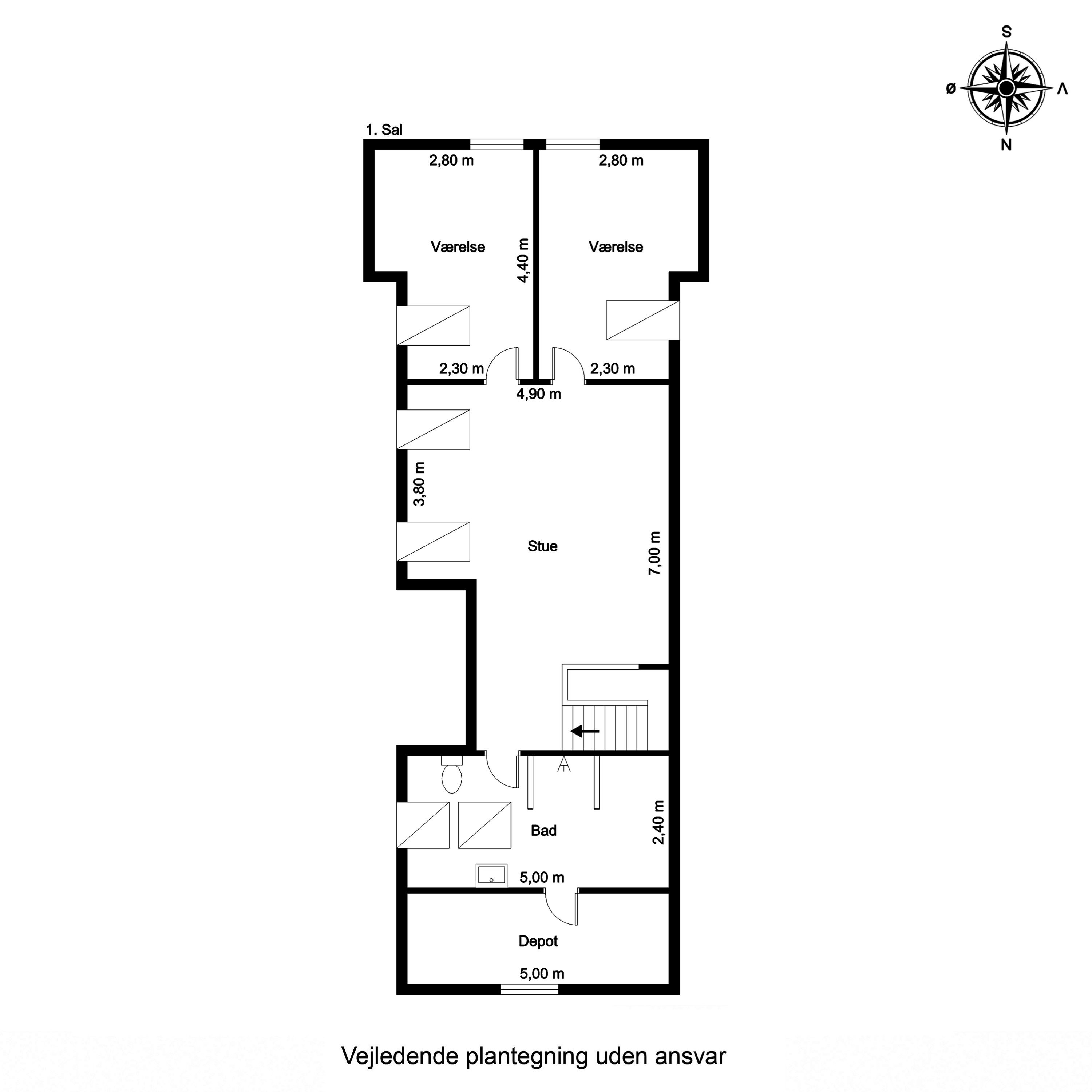 Plantegninger billede af Kærvej 10, 7650 Bøvlingbjerg