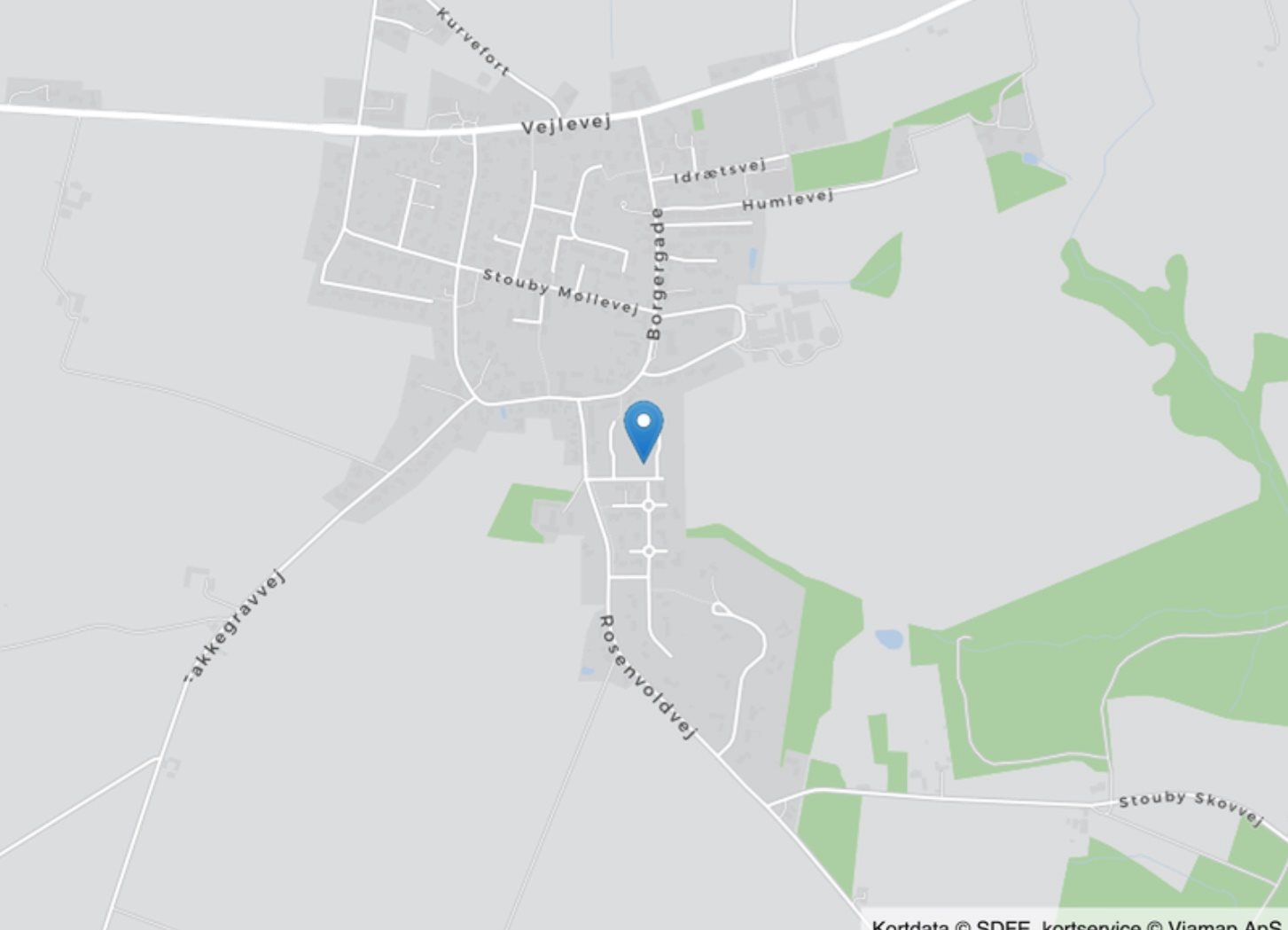 Fremhævet kort billede i fuldskærmstilstand. Billede af Skovhavegård 11, 7140 Stouby