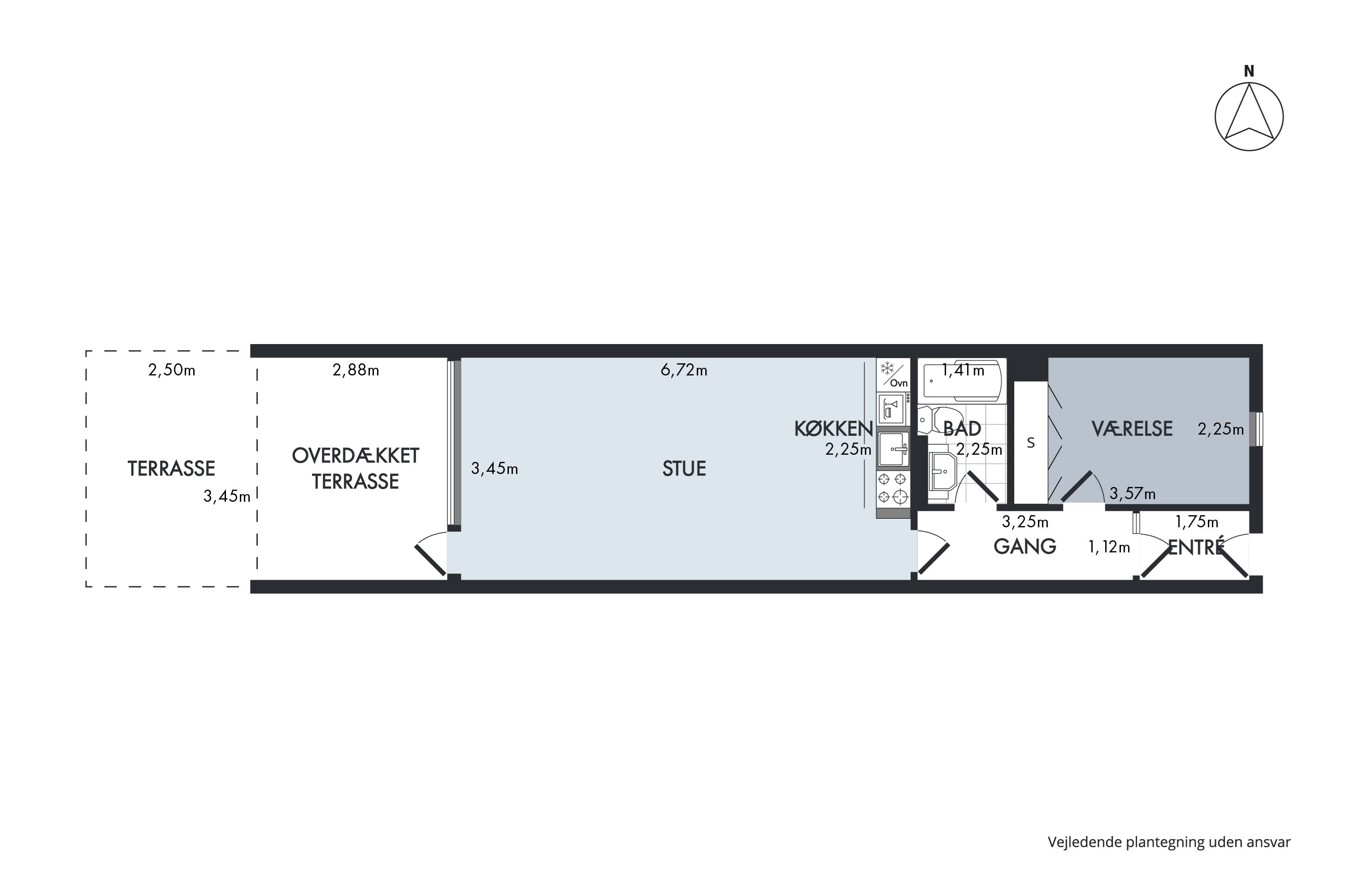 Plantegninger billede af Fægangsvej 11D, st.. 110., Bønnerup Strand, 8585 Glesborg