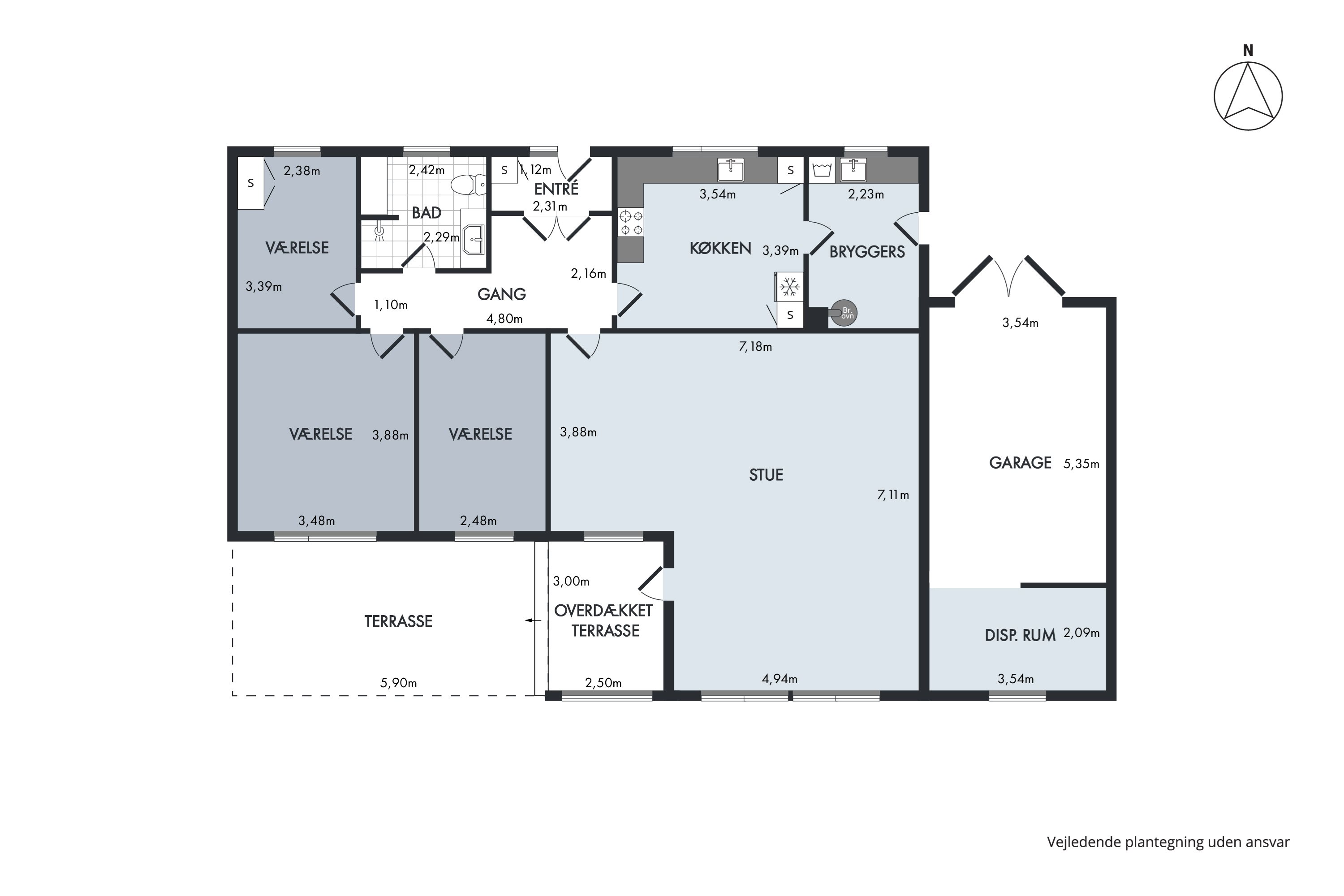 Plantegninger billede af Østerhaven 4, Bjergby, 7950 Erslev
