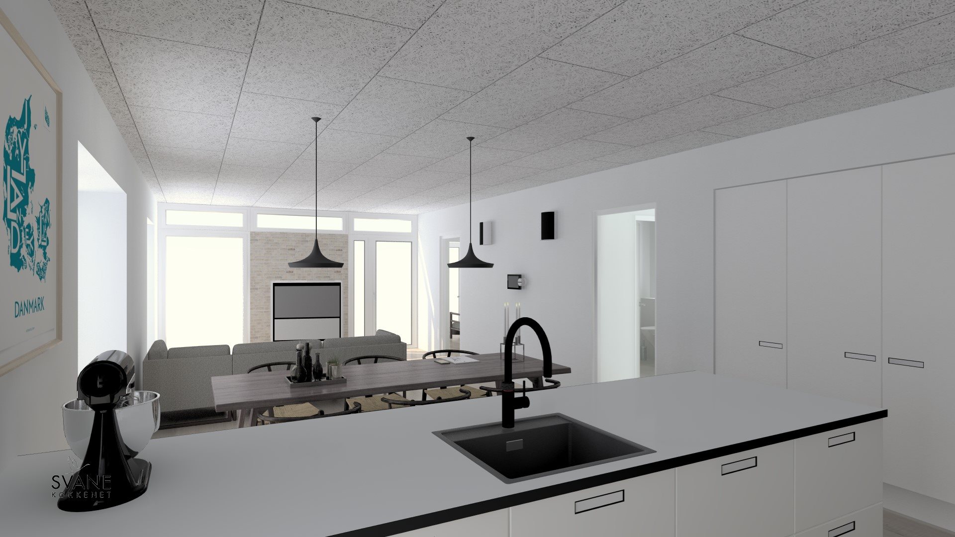 Fremhævet køkken alrum billede i fuldskærmstilstand. Billede af Højgårdsparken 5a, 7560 Hjerm